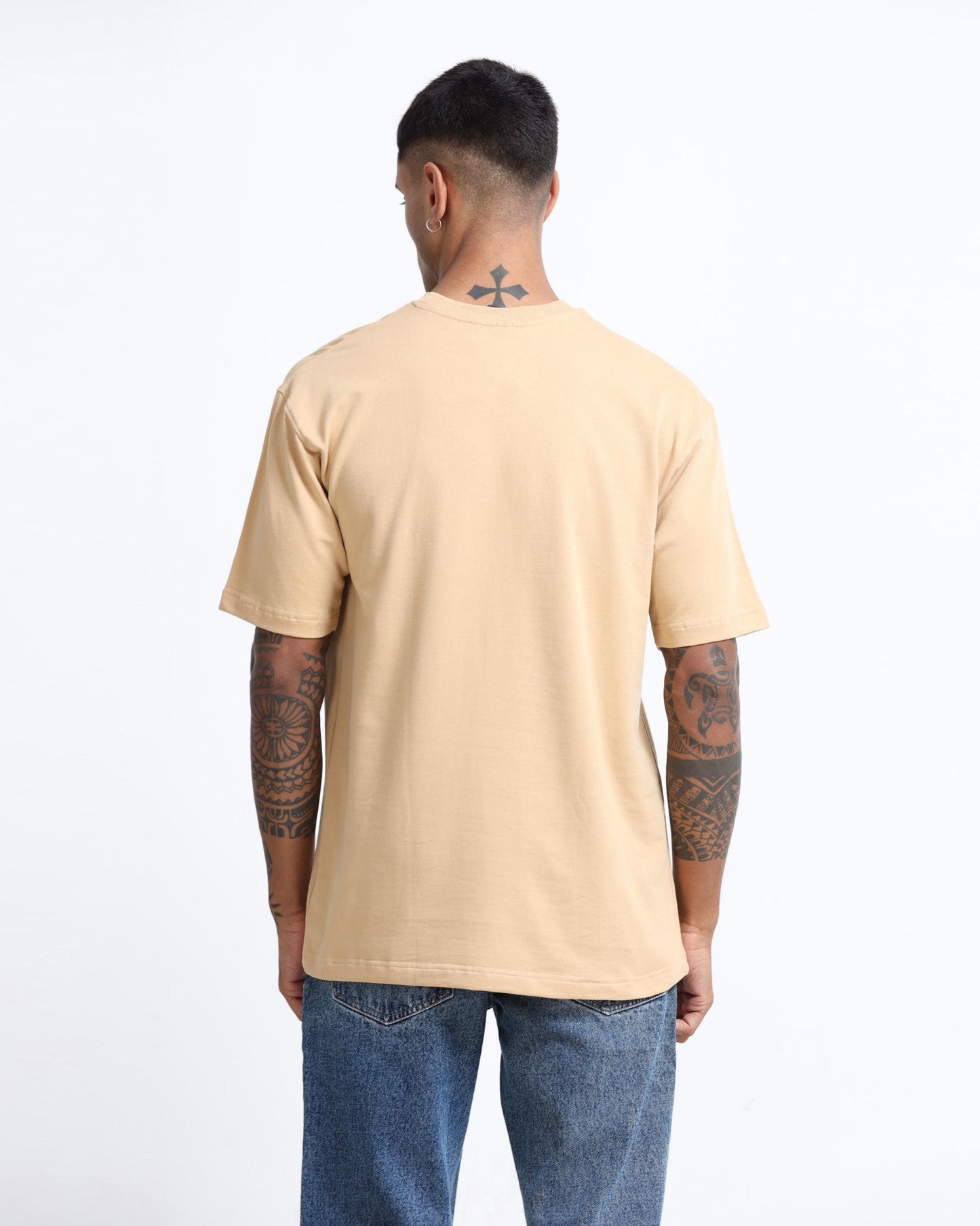 THE GROOVE Beige Basic Tee - Relaxed Fit