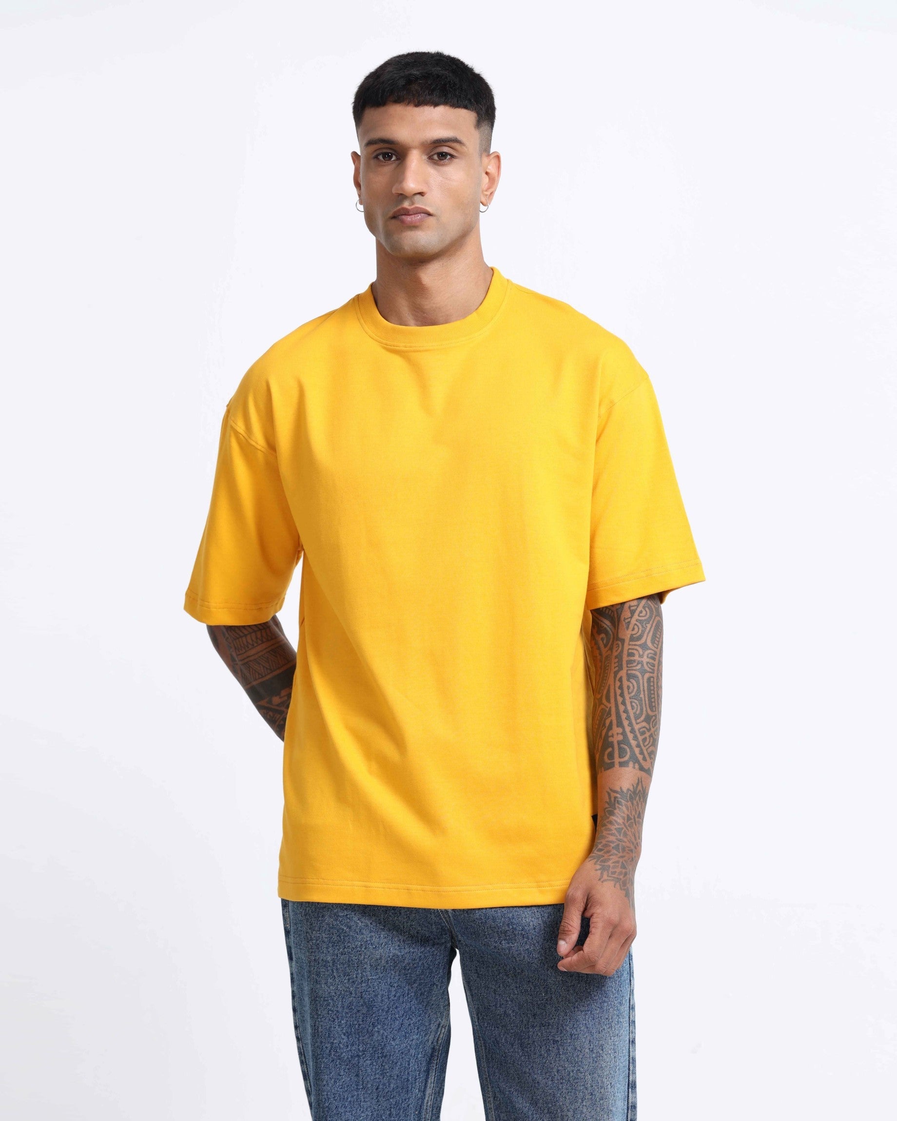 THE GROOVE Yellow Basic Tee - Relaxed Fit