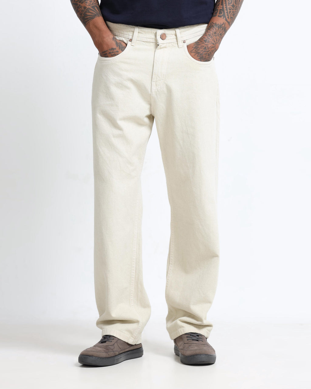 SIGNATURE IVORY DENIM - Straight fit