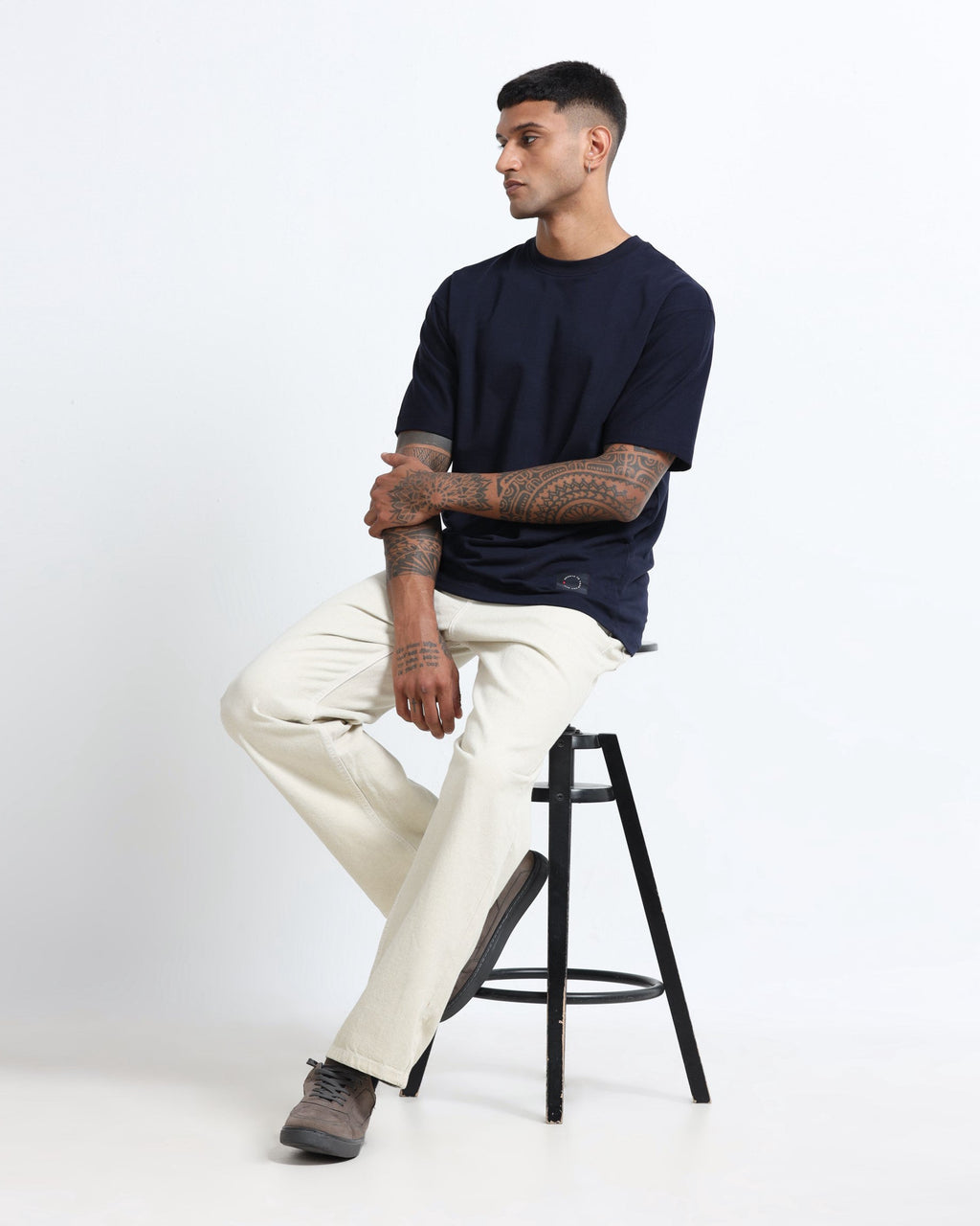 SIGNATURE IVORY DENIM - Straight fit