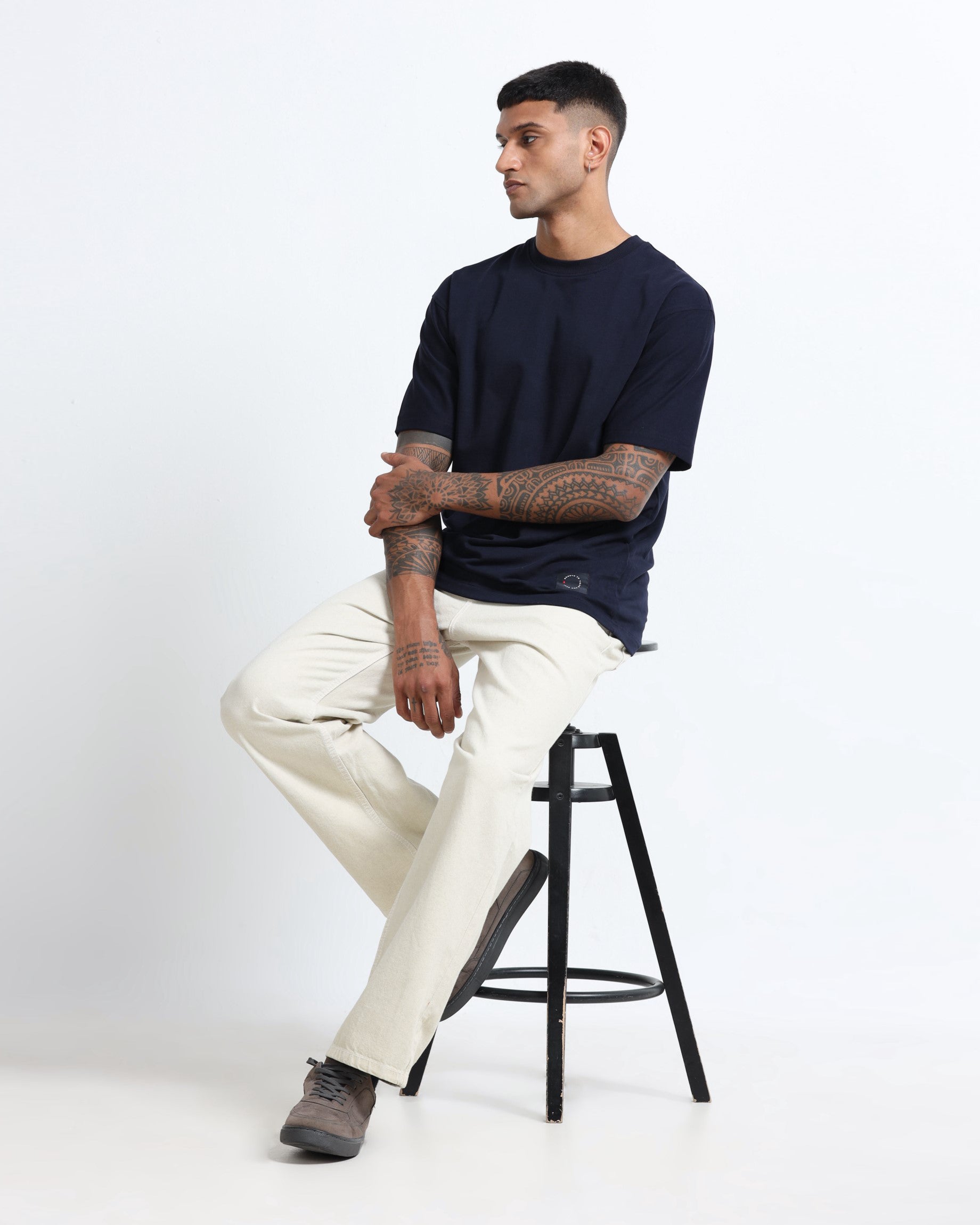 SIGNATURE IVORY DENIM - Straight fit