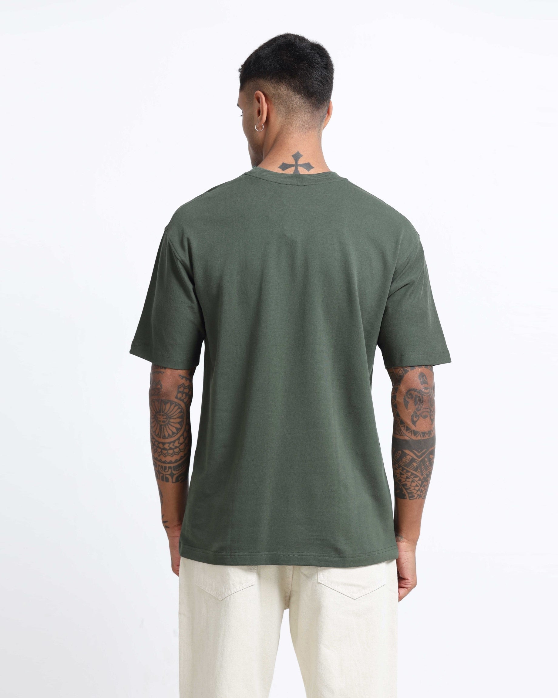 THE GROOVE Forest Green Basic Tee - Relaxed Fit