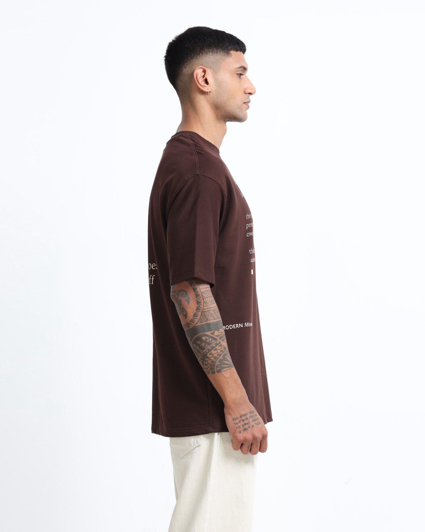 SELF CARE BROWN TEE - Relaxed Fit