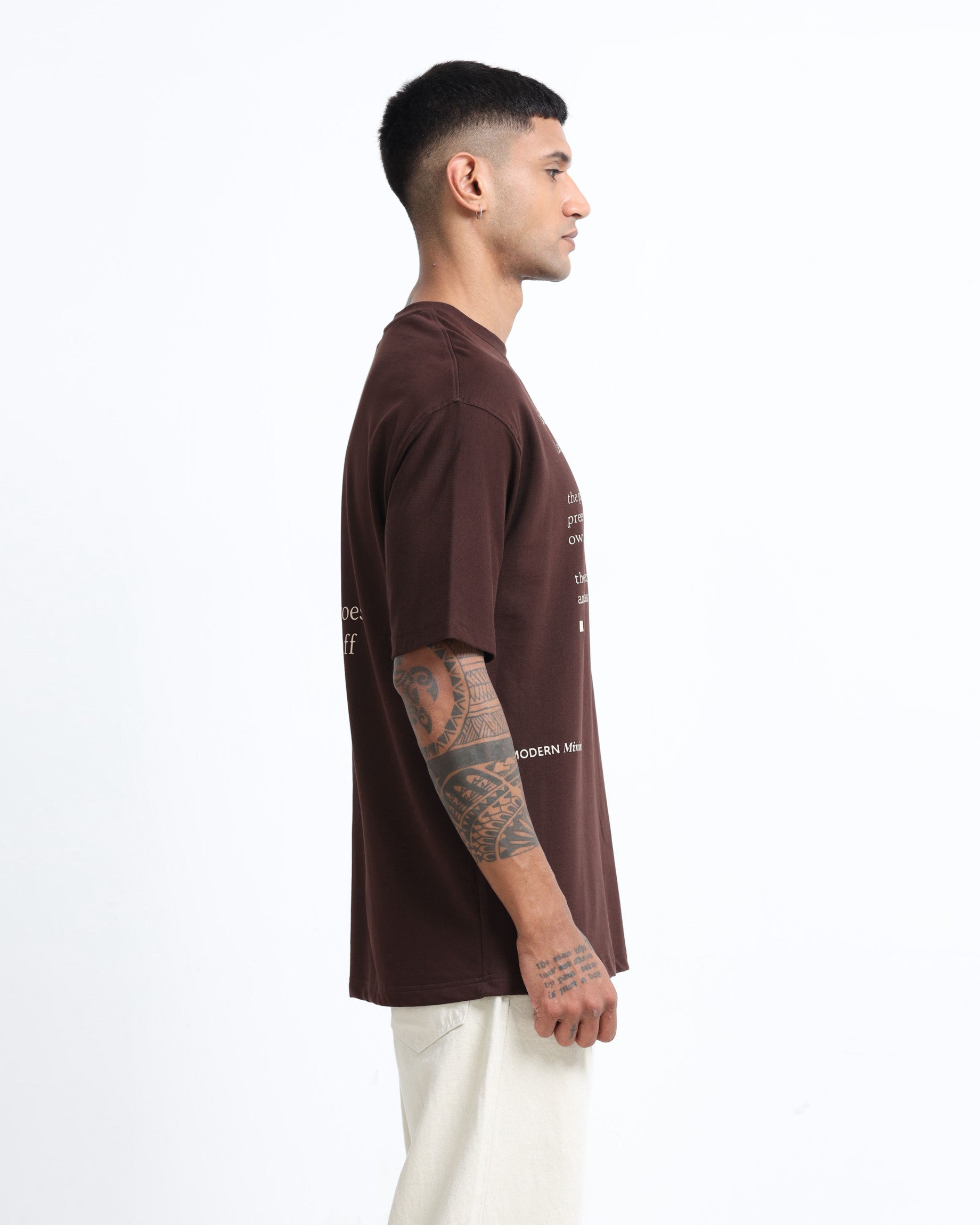 SELF CARE BROWN TEE - Relaxed Fit