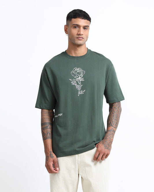 REIMAGINE FOREST GREEN TEE - Relaxed Fit