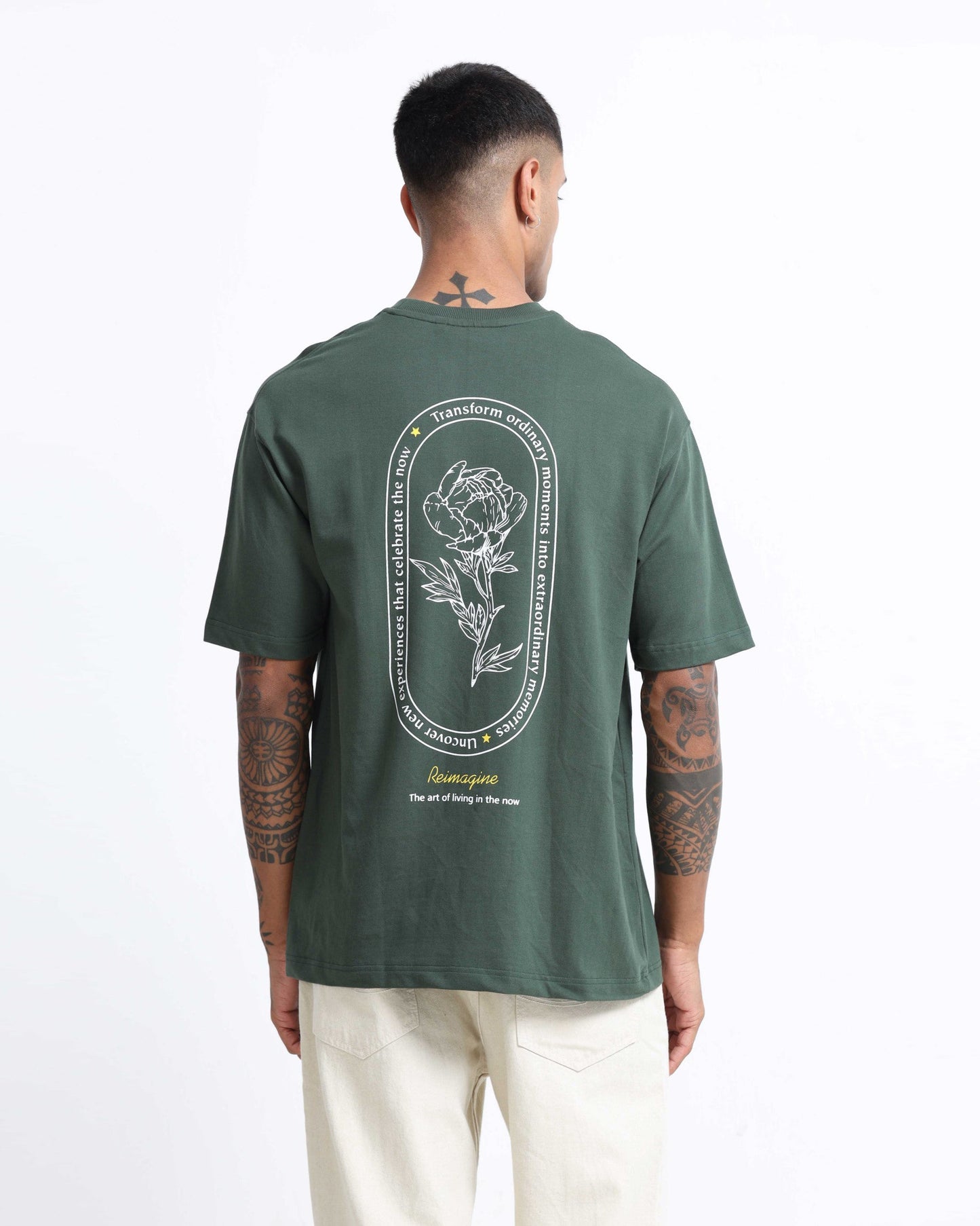REIMAGINE FOREST GREEN TEE - Relaxed Fit