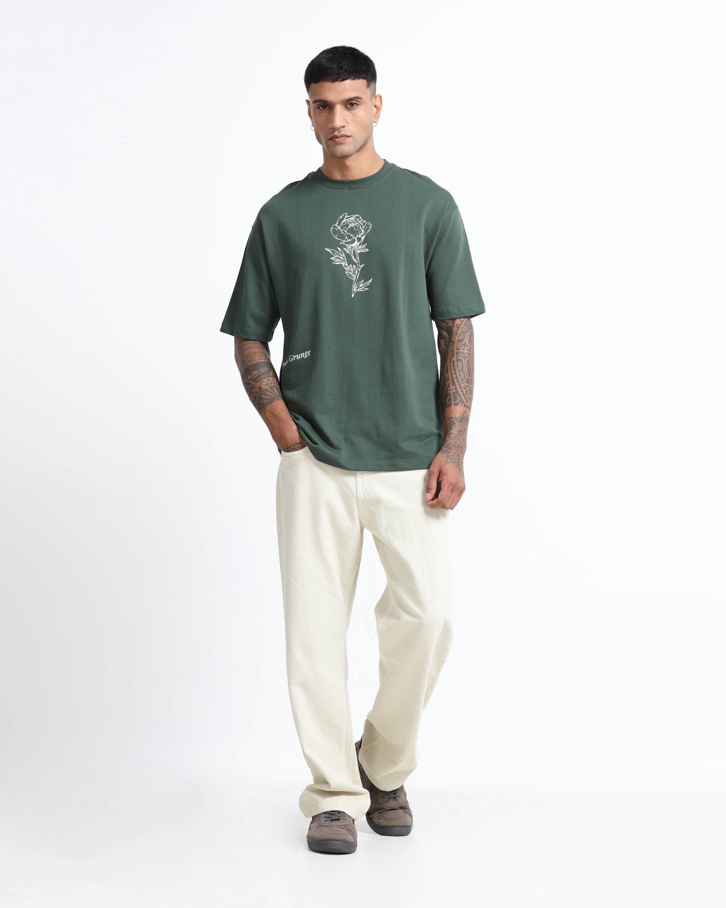 REIMAGINE FOREST GREEN TEE - Relaxed Fit