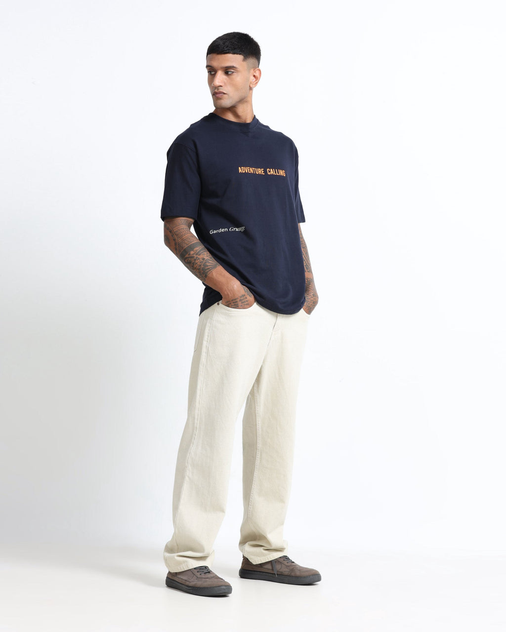 LIFE IS GOOD NAVY BLUE TEE - Relaxed Fit