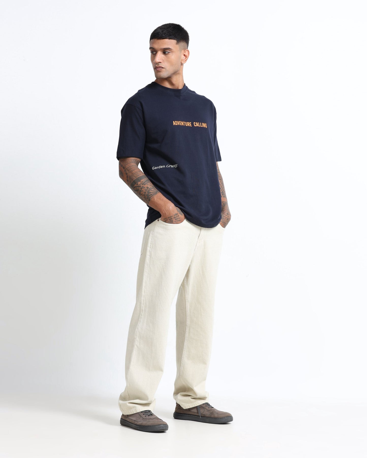 LIFE IS GOOD NAVY BLUE TEE - Relaxed Fit