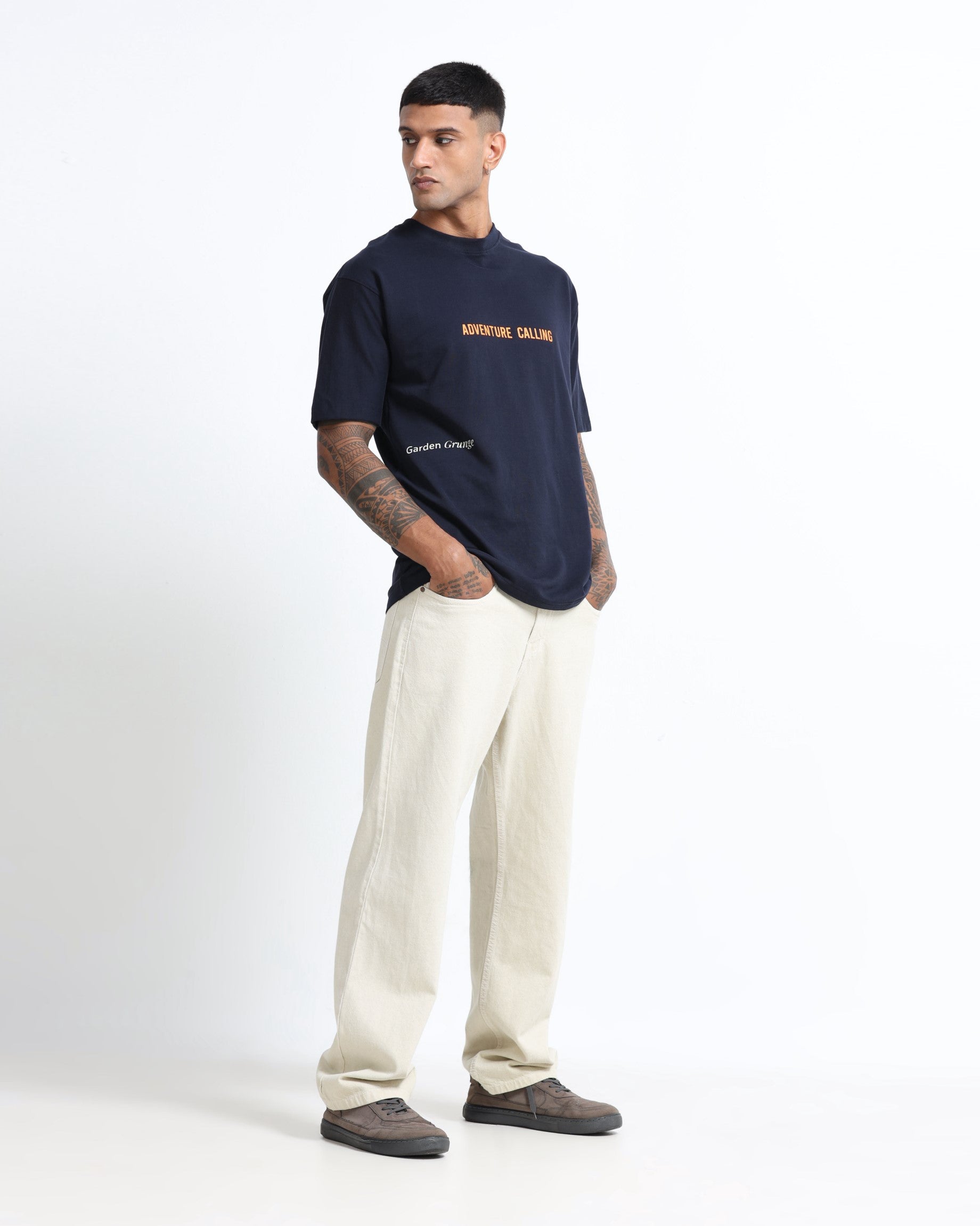 LIFE IS GOOD NAVY BLUE TEE - Relaxed Fit