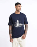 DISCOVERING NAVY BLUE TEE - Relaxed Fit