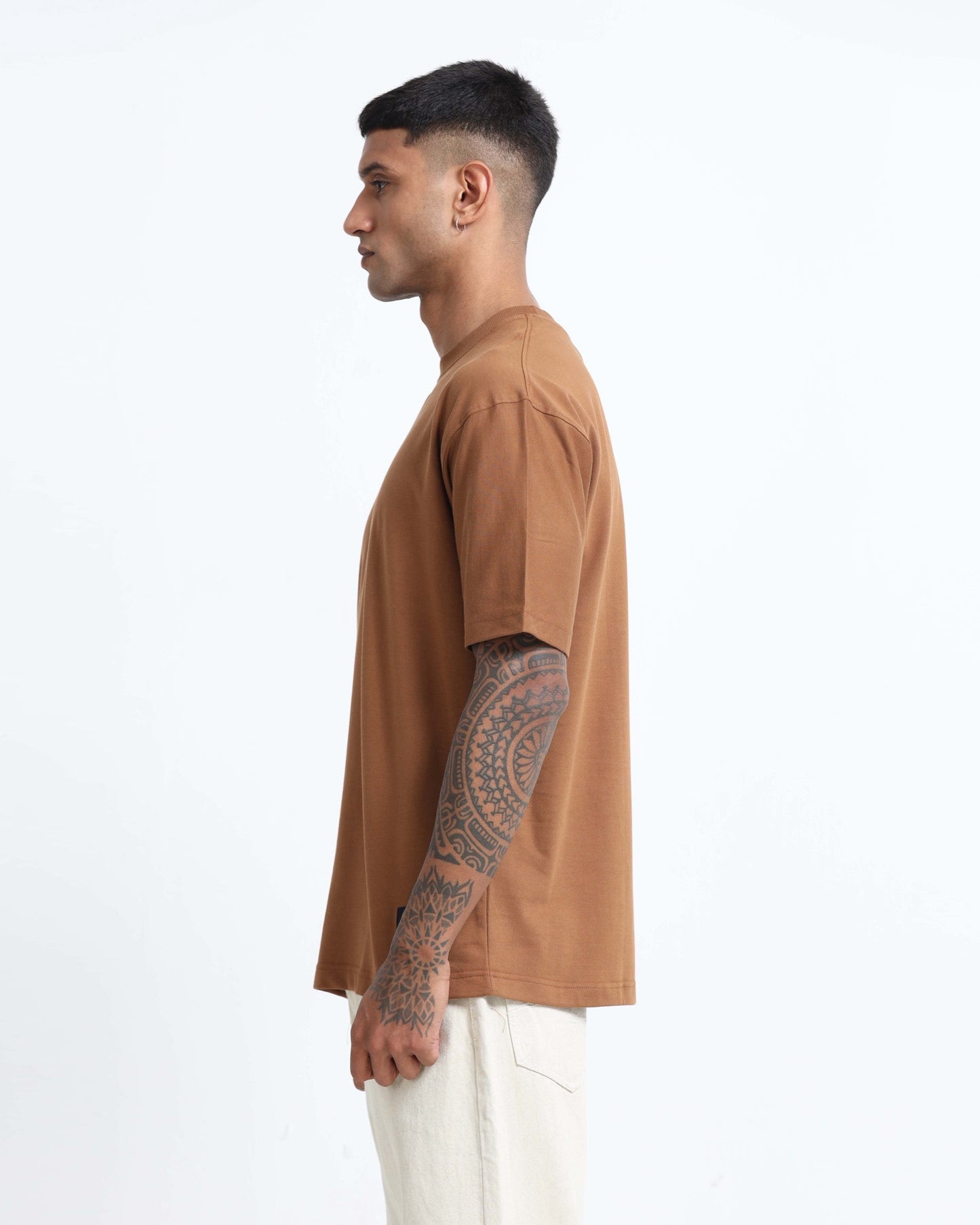 THE GROOVE Brown Basic Tee - Relaxed Fit