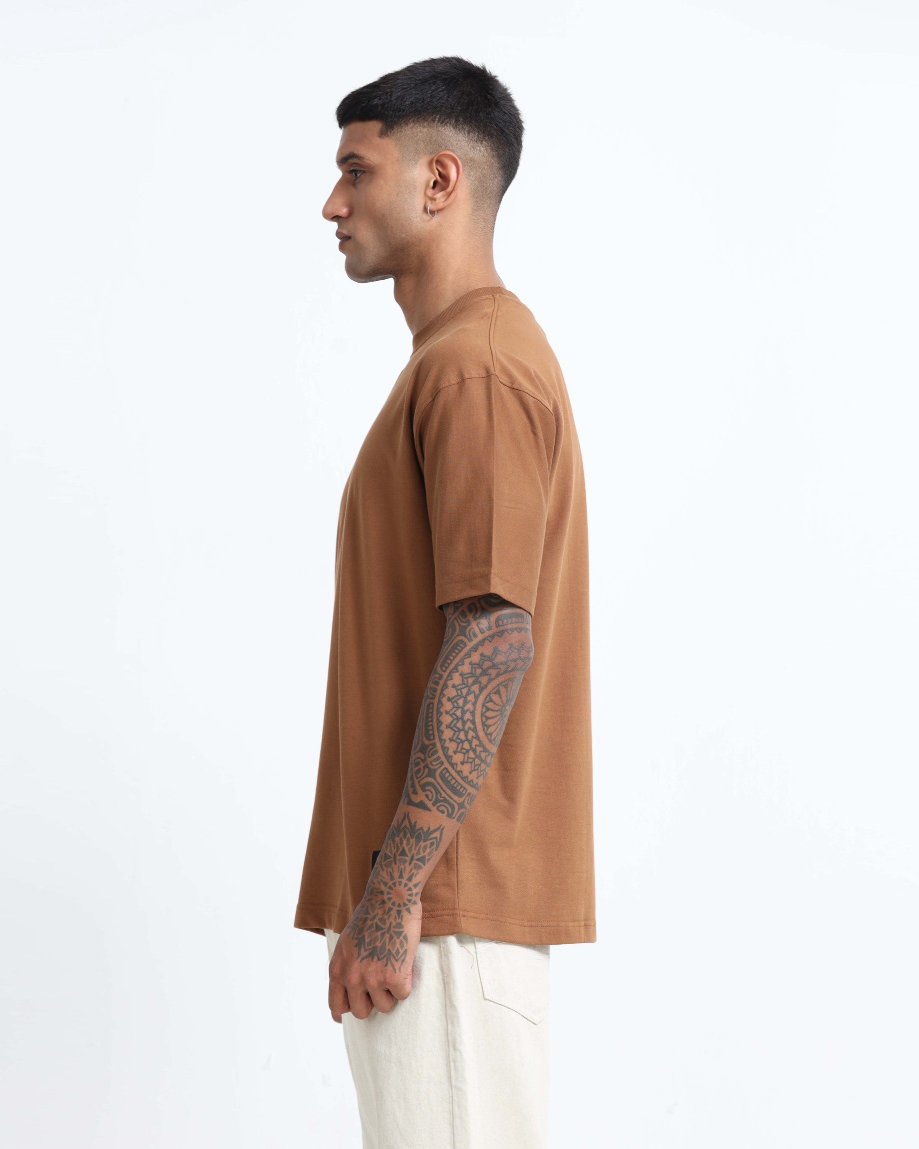 THE GROOVE Brown Basic Tee - Relaxed Fit
