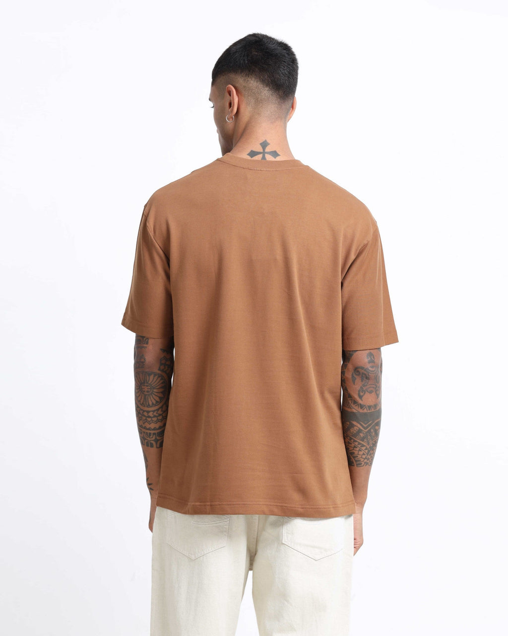 THE GROOVE Brown Basic Tee - Relaxed Fit