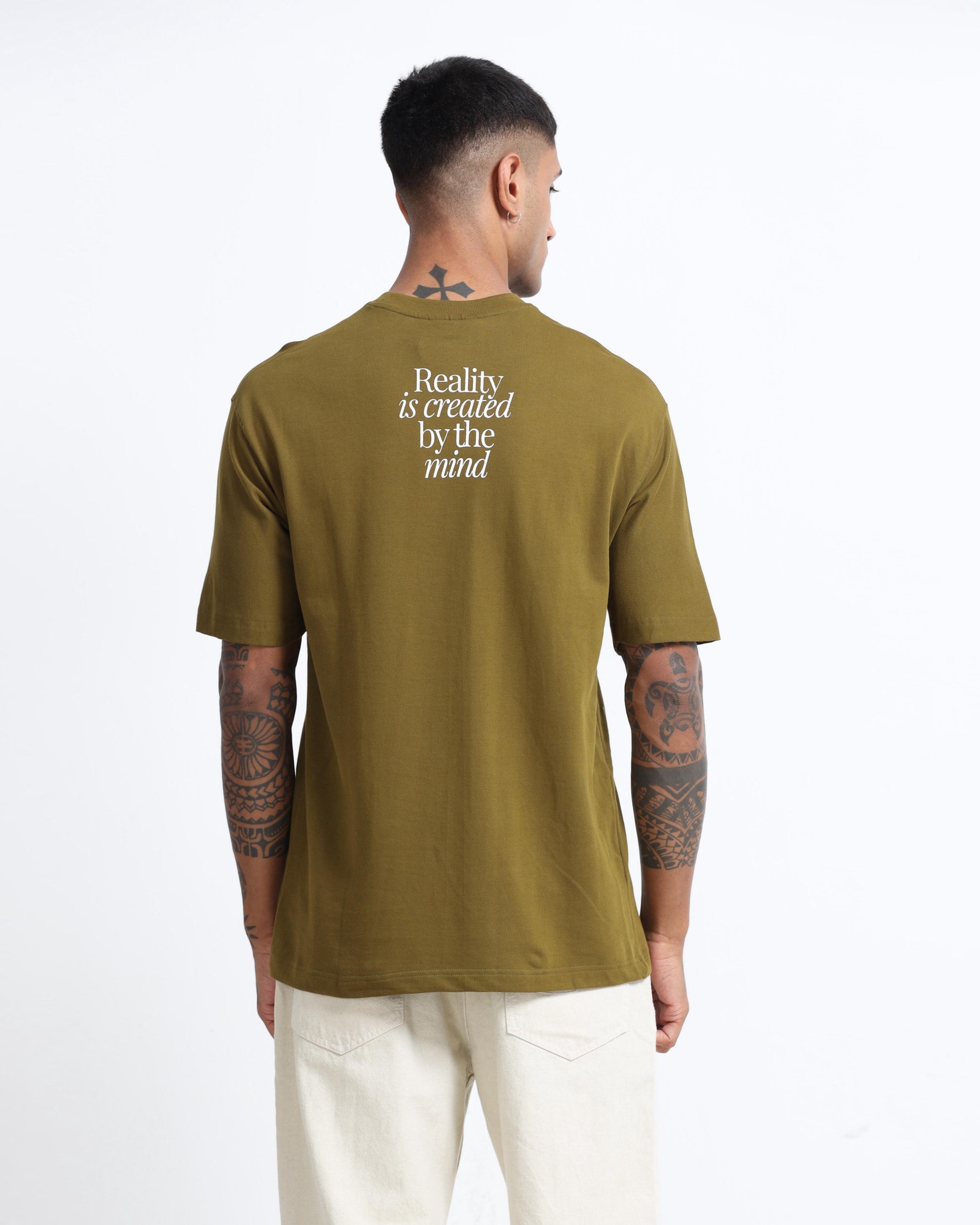BALANCE OF THOUGHT MOSS GREEN TEE - Relaxed Fit