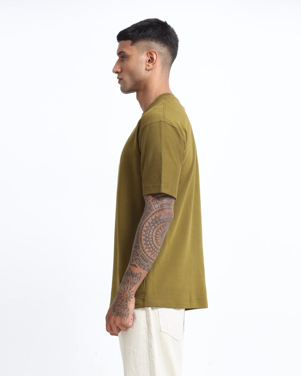 THE GROOVE Green Basic Tee - Relaxed Fit