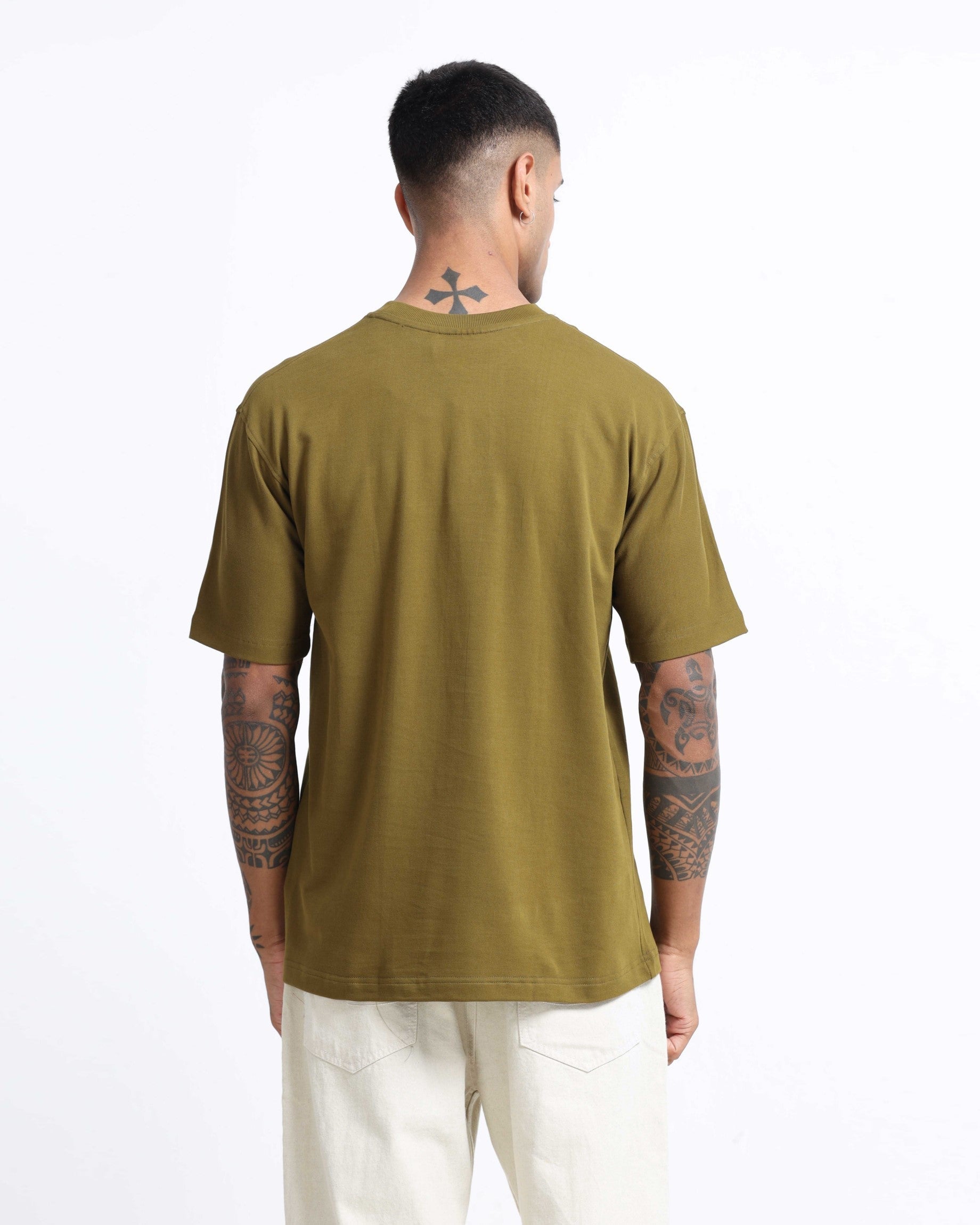 THE GROOVE Green Basic Tee - Relaxed Fit