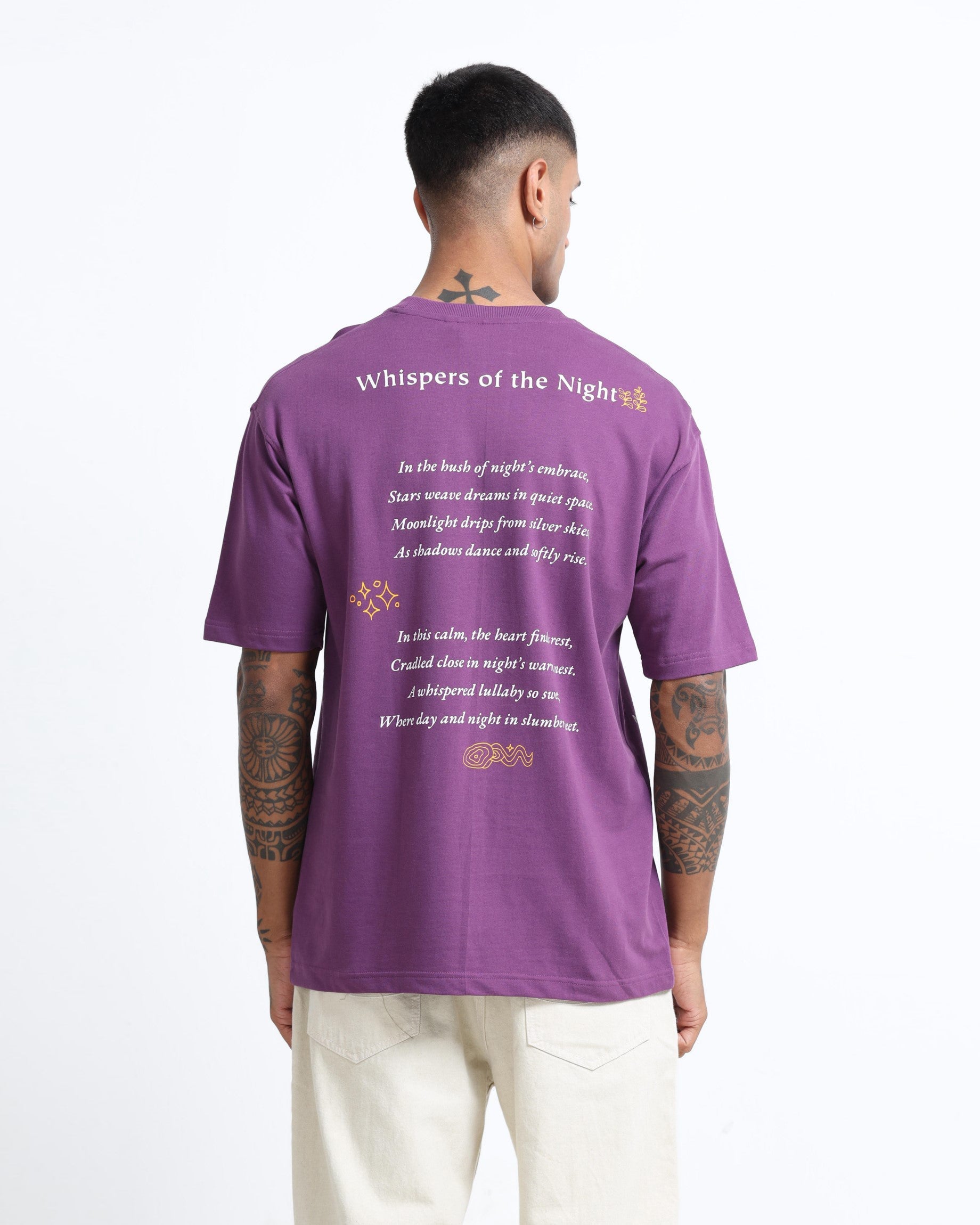 WHISPERS OF THE NIGHT PURPLE TEE - Relaxed Fit