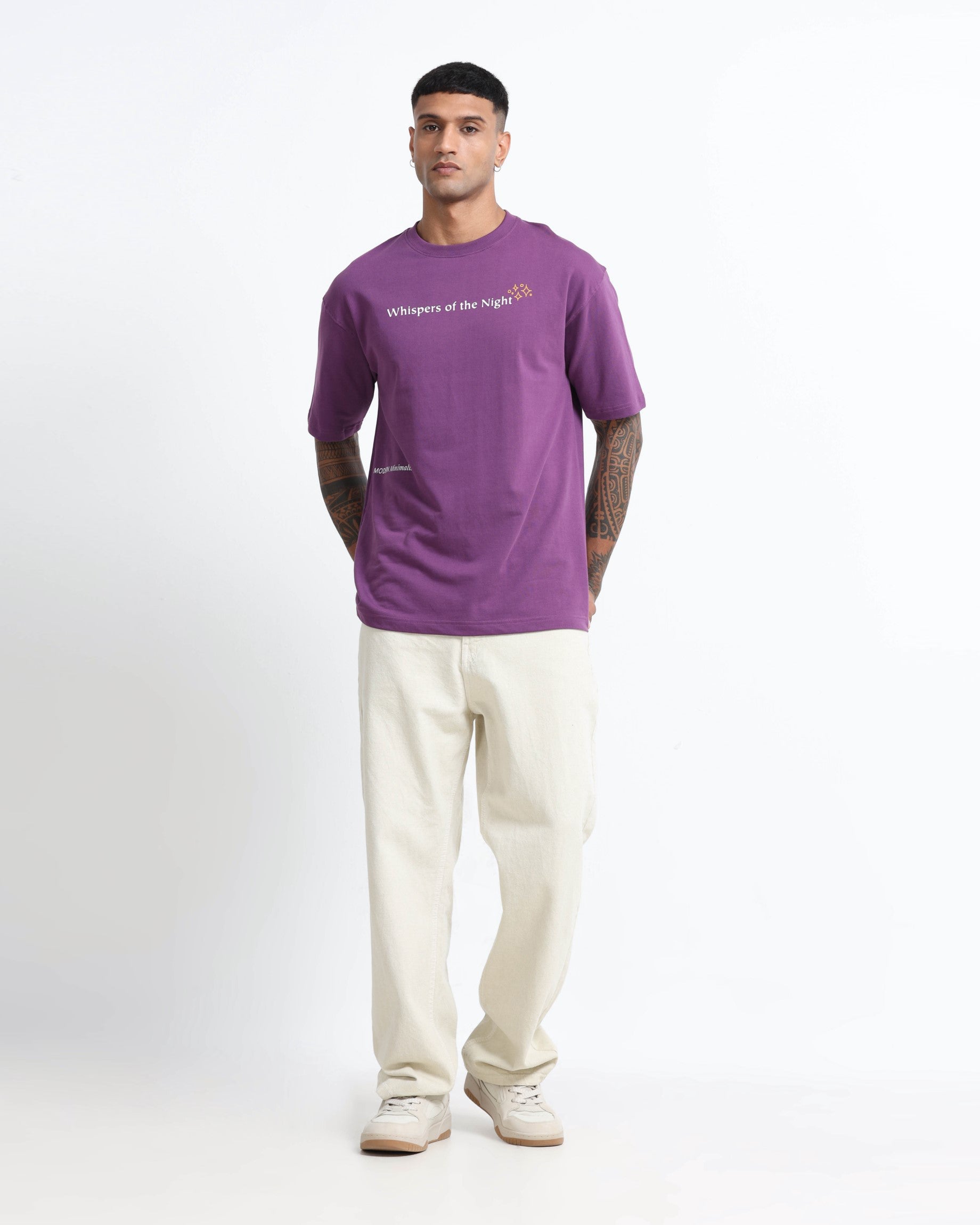 WHISPERS OF THE NIGHT PURPLE TEE - Relaxed Fit