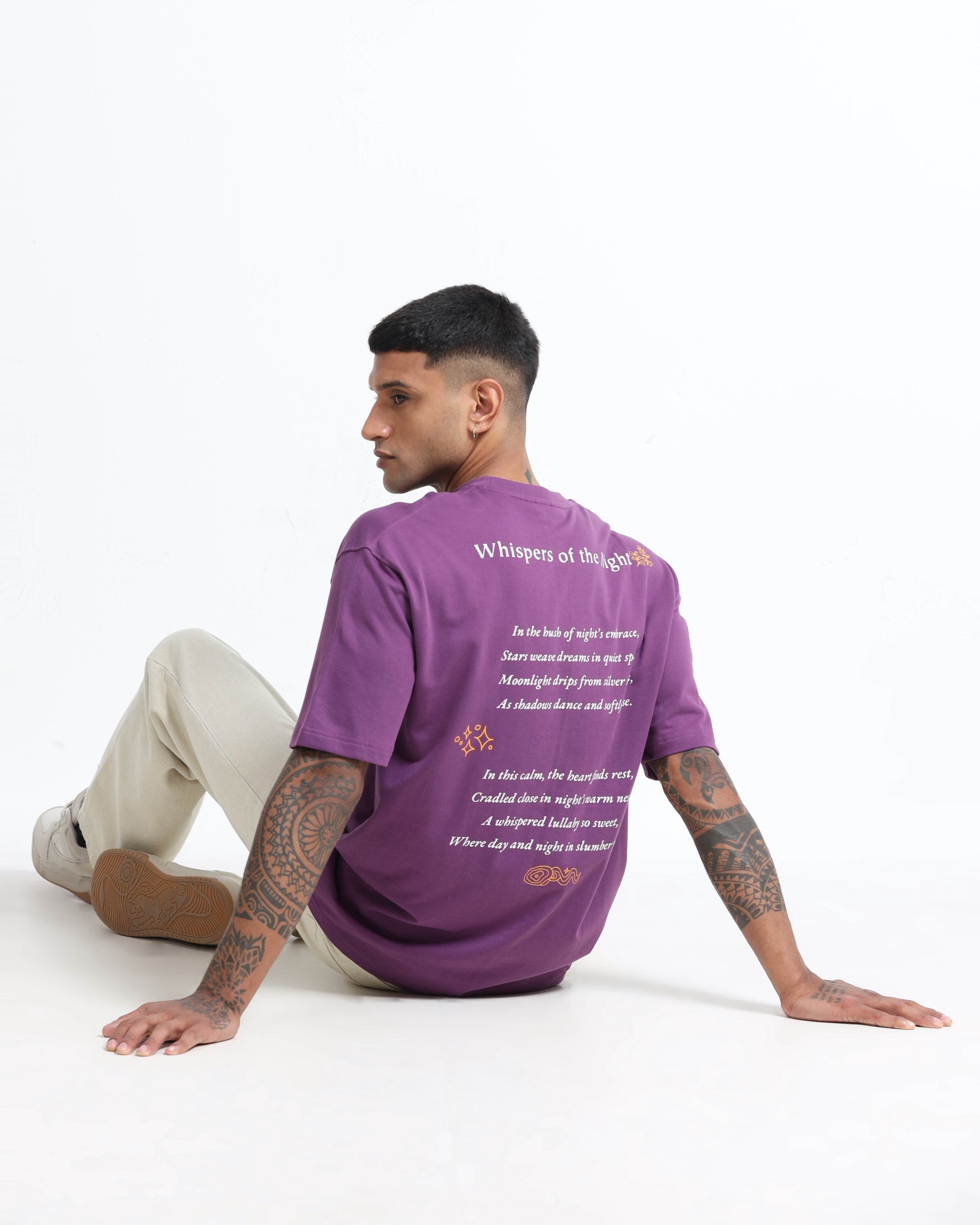 WHISPERS OF THE NIGHT PURPLE TEE - Relaxed Fit