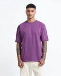 THE GROOVE Purple Basic Tee - Relaxed Fit
