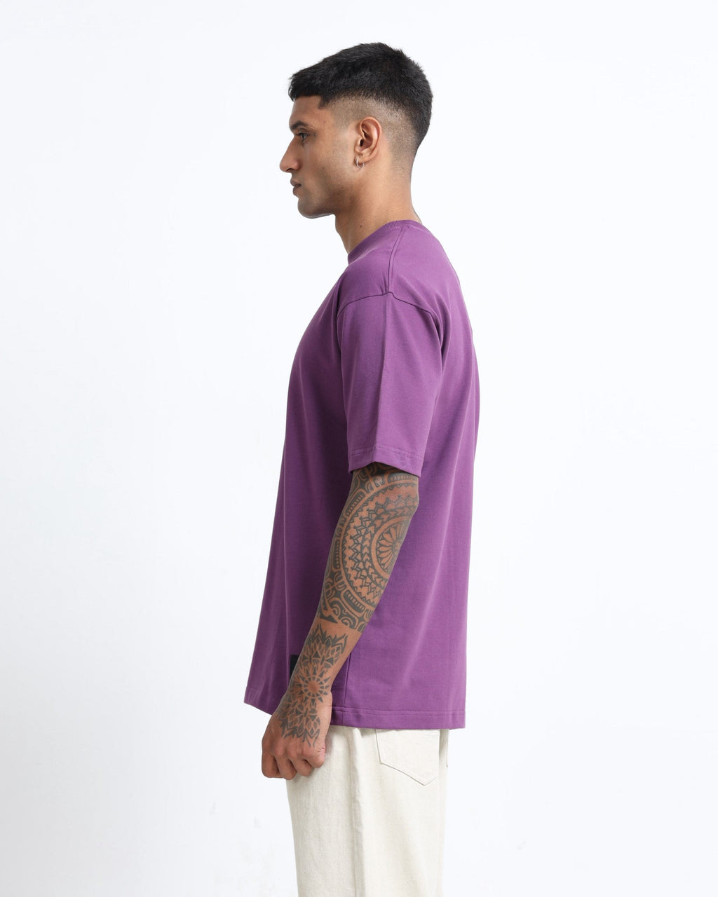 THE GROOVE Purple Basic Tee - Relaxed Fit