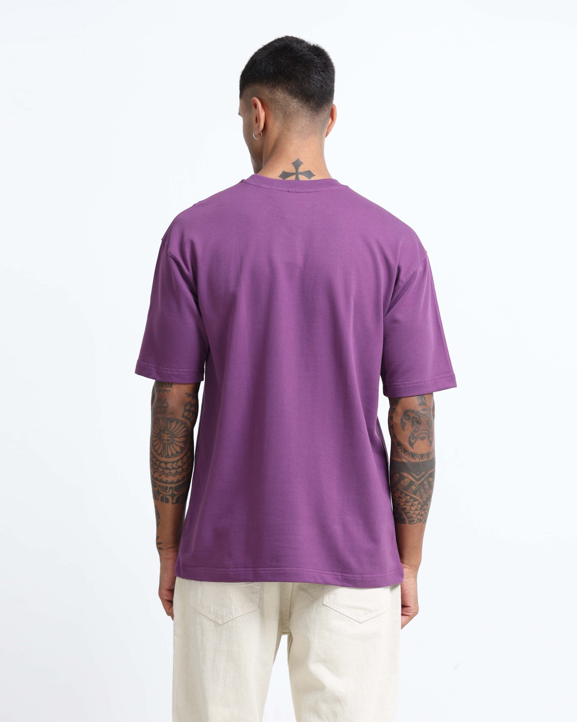 THE GROOVE Purple Basic Tee - Relaxed Fit