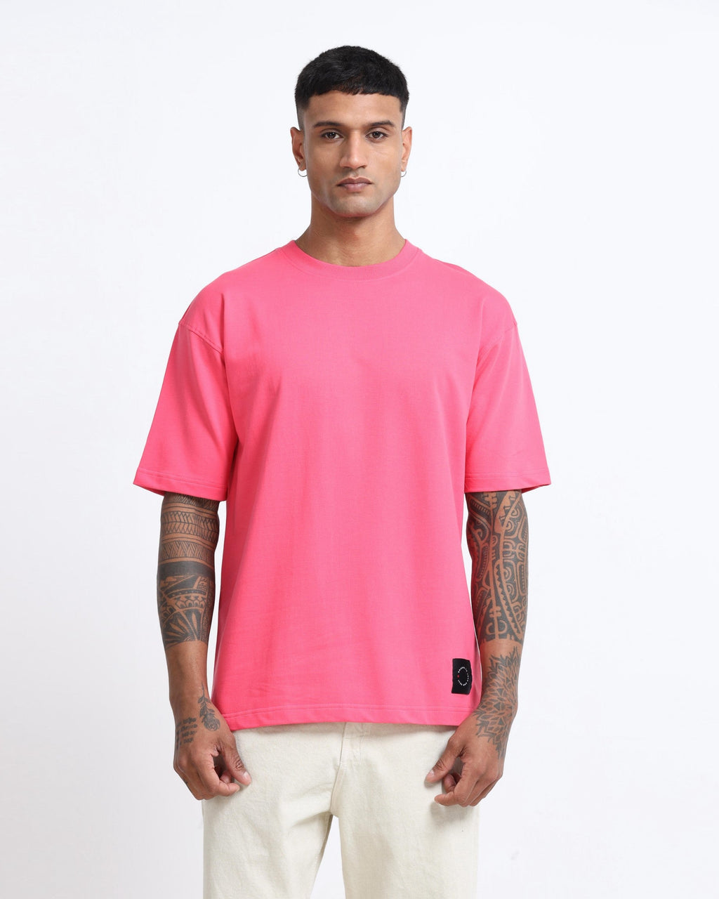 THE GROOVE Pink Basic Tee - Relaxed Fit