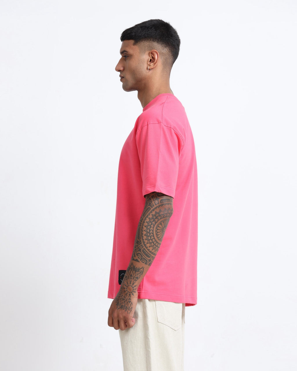 THE GROOVE Pink Basic Tee - Relaxed Fit