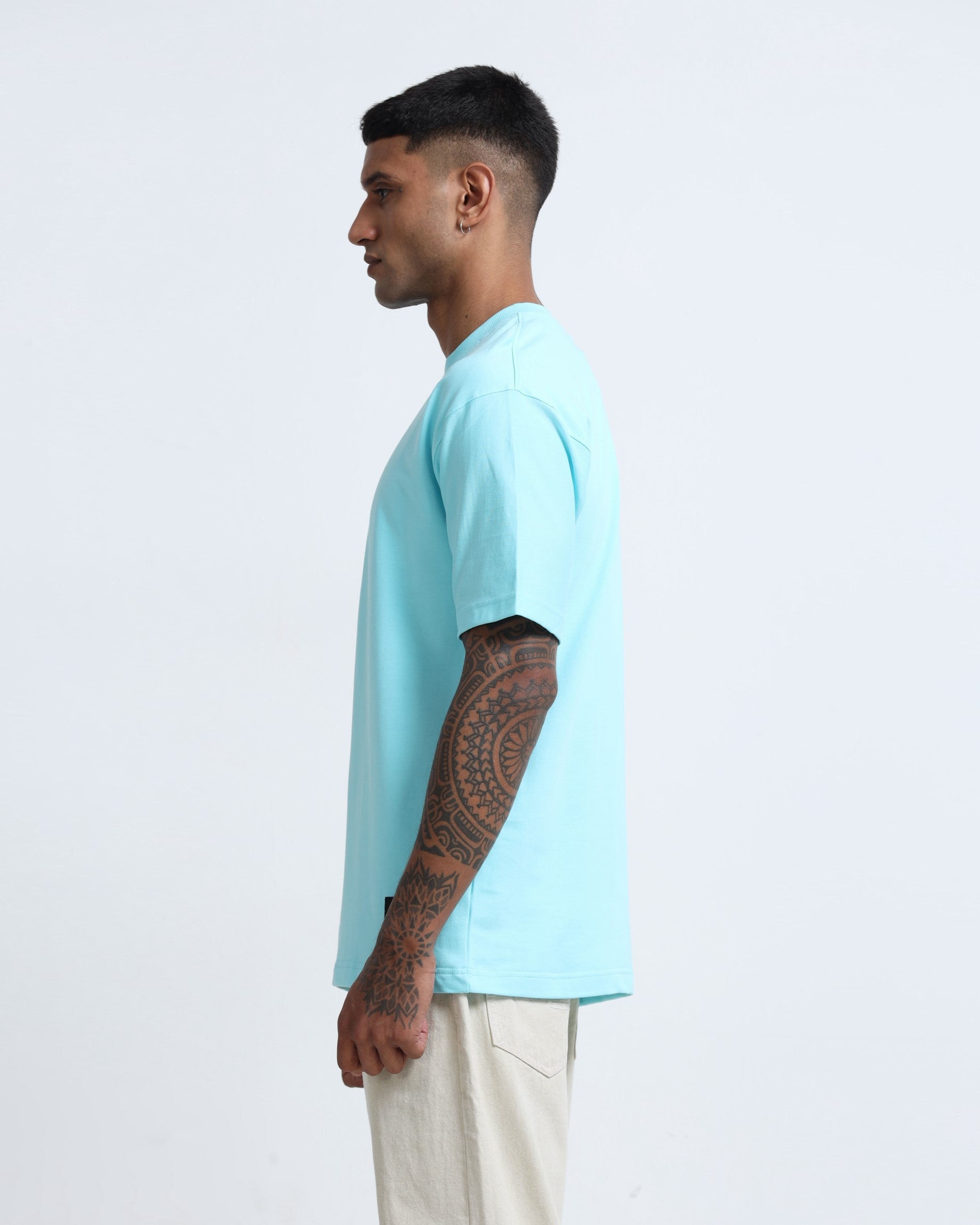 THE GROOVE Blue Basic Tee -  Relaxed Fit