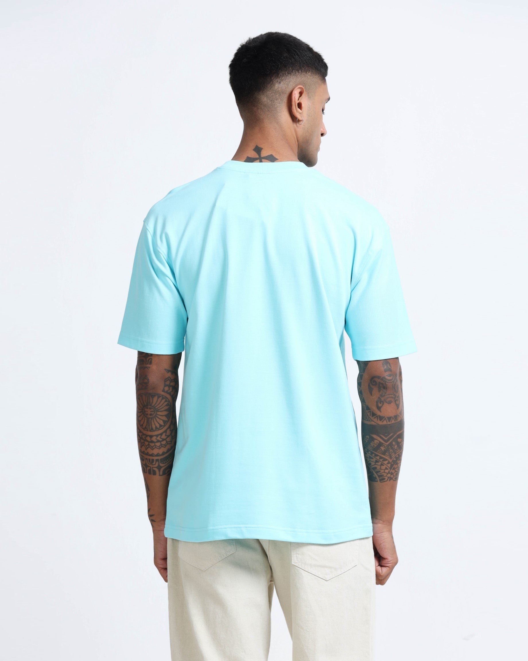 THE GROOVE Blue Basic Tee -  Relaxed Fit