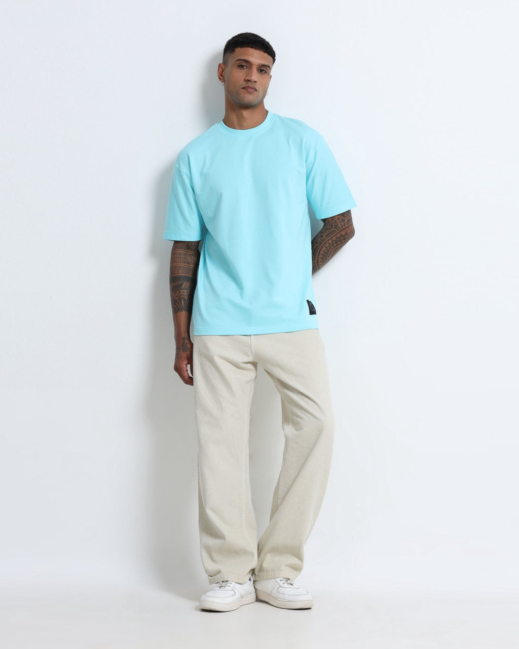 THE GROOVE Blue Basic Tee -  Relaxed Fit
