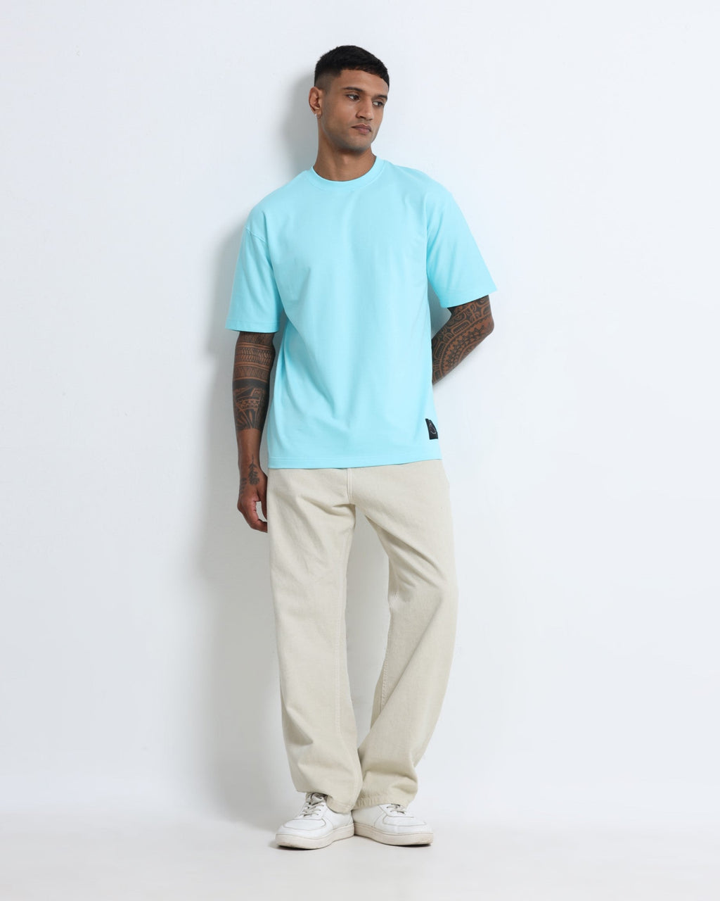 THE GROOVE Blue Basic Tee -  Relaxed Fit