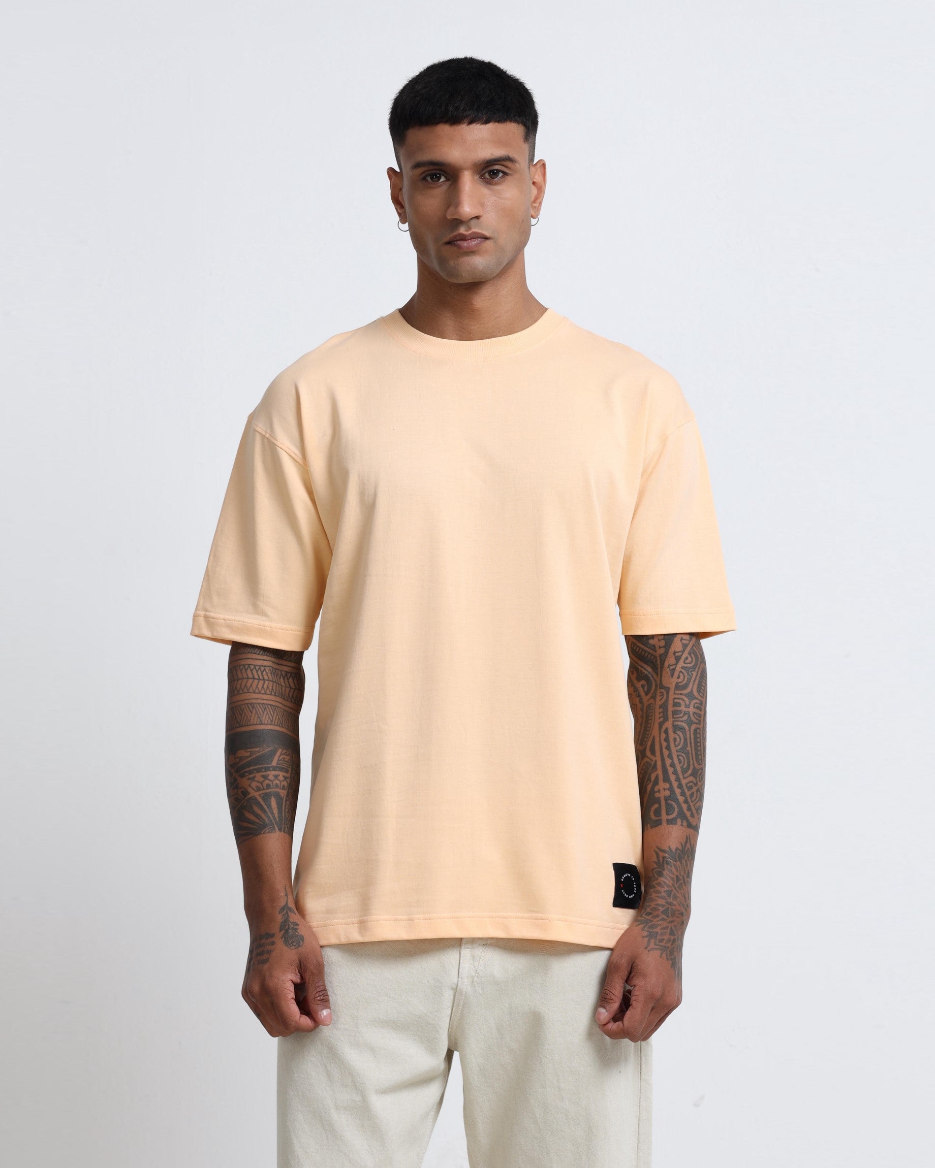 THE GROOVE Peach Basic Tee - Relaxed Fit