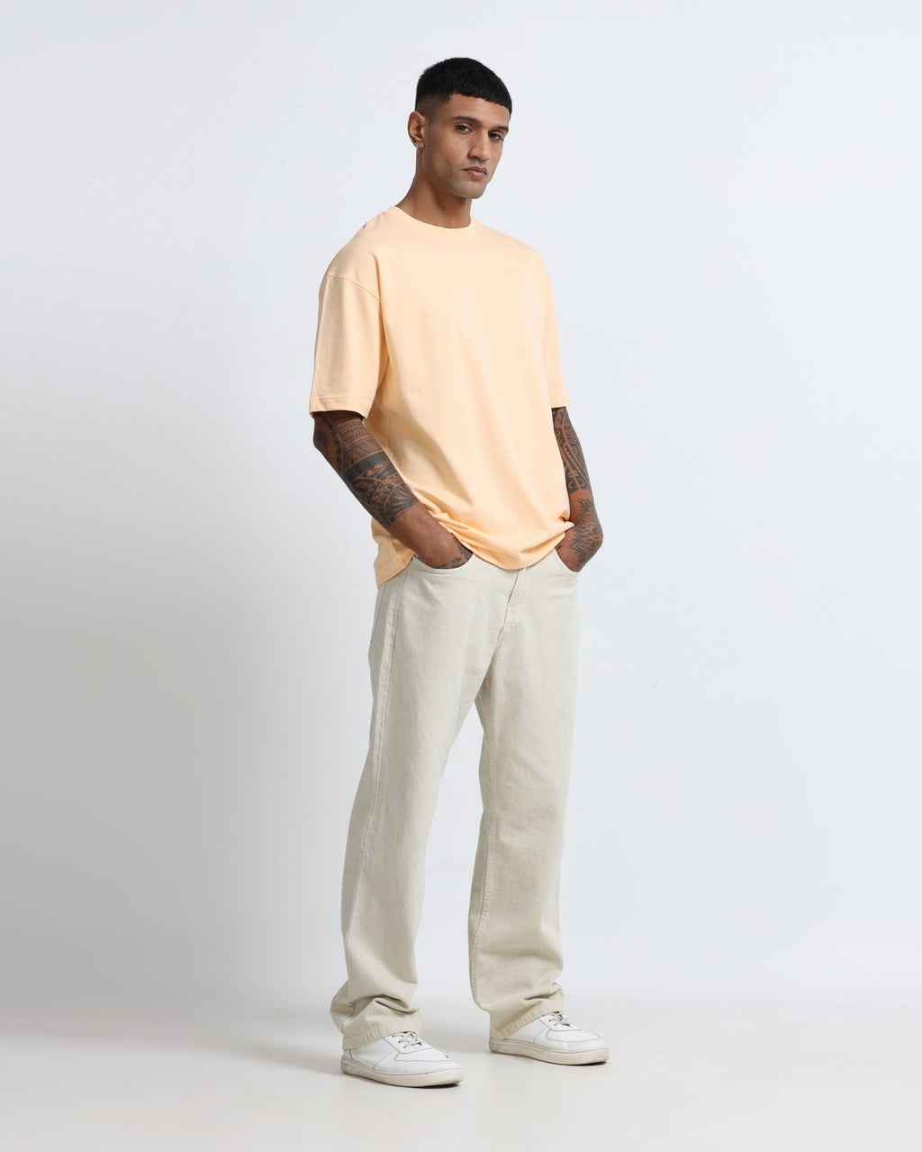 THE GROOVE Peach Basic Tee - Relaxed Fit