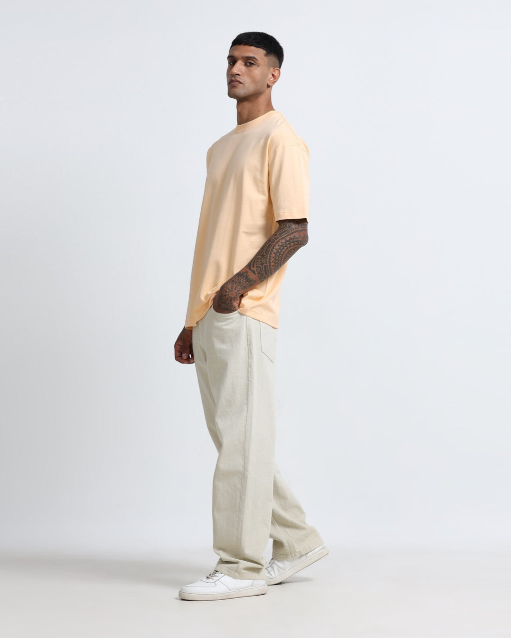 THE GROOVE Peach Basic Tee - Relaxed Fit