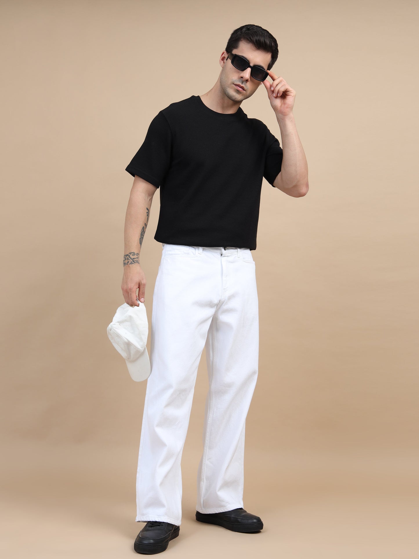 White Baggy Denim Pant