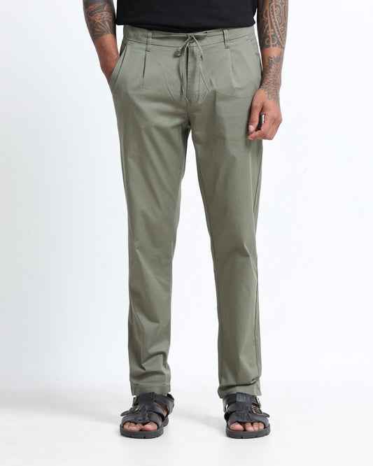 Airy Twill Trousers - Sage Green
