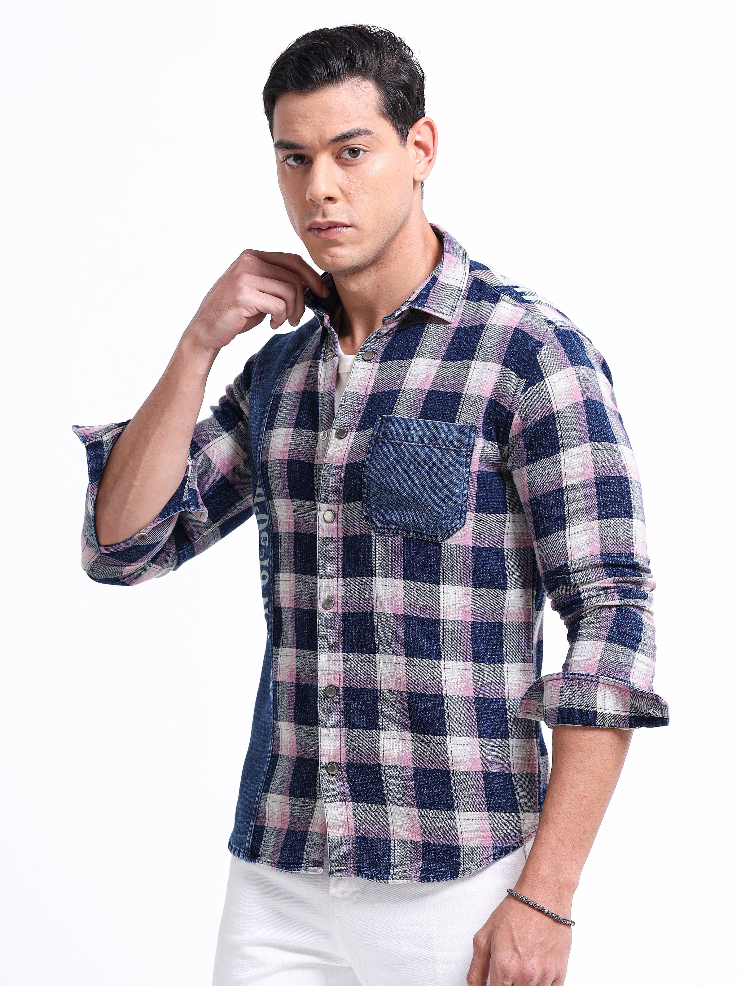 Urban Indigo Cotton Denim Shirt