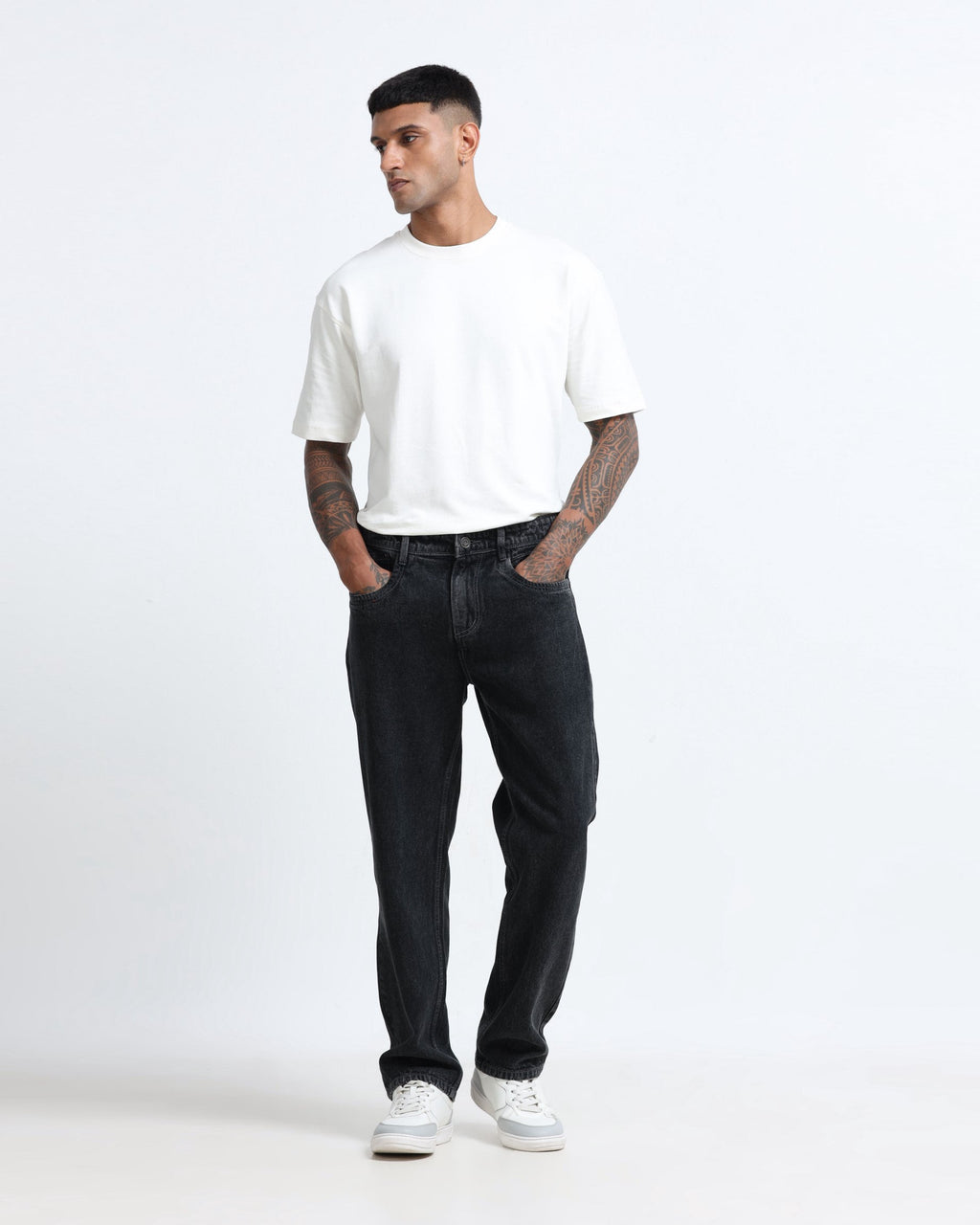 SIGNATURE CHARCOAL DENIM - Straight fit