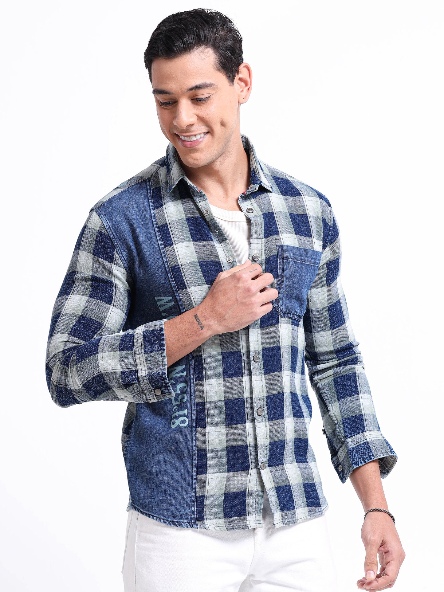 Urban Indigo Cotton Denim Shirt