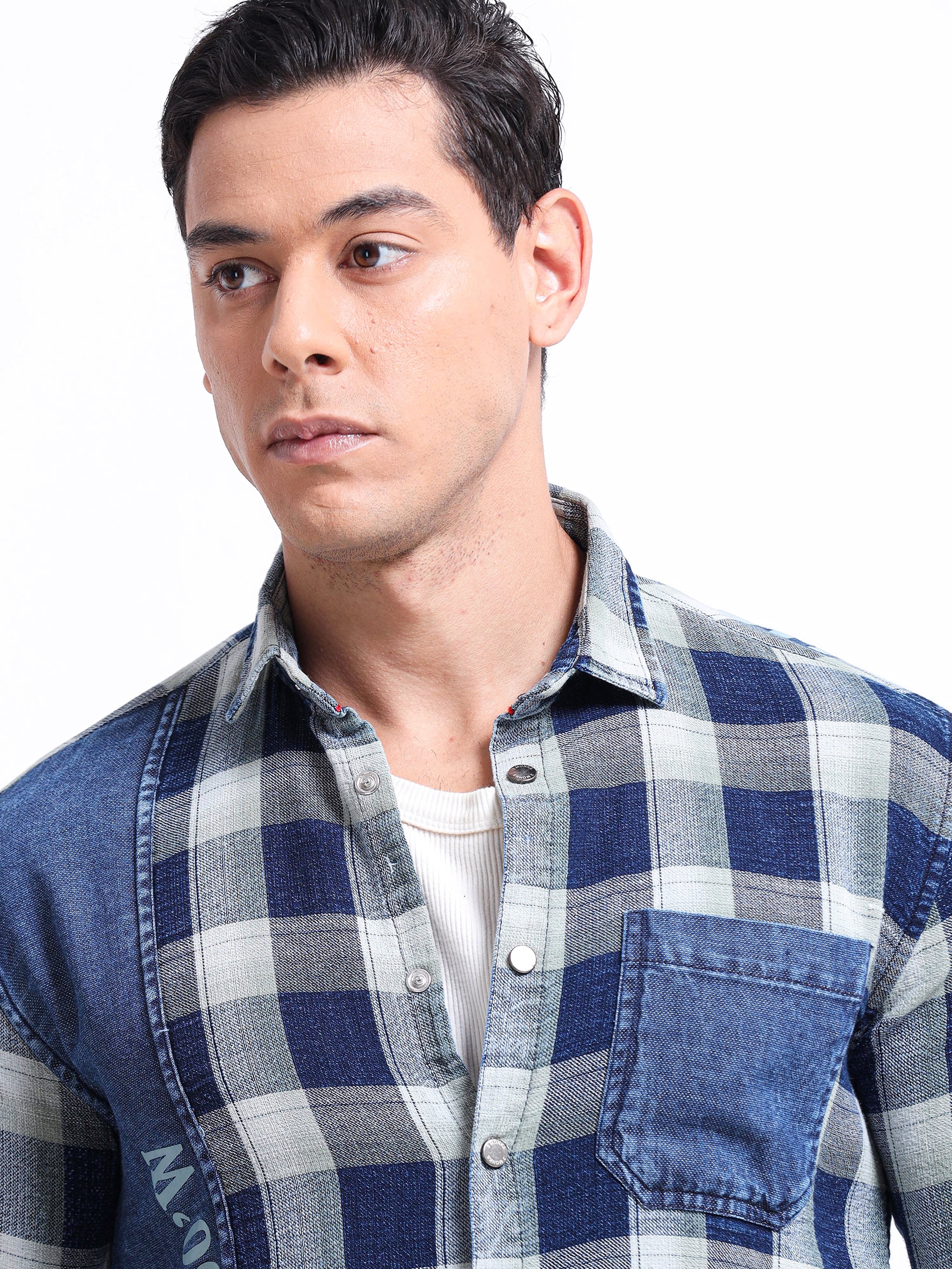 Urban Indigo Cotton Denim Shirt