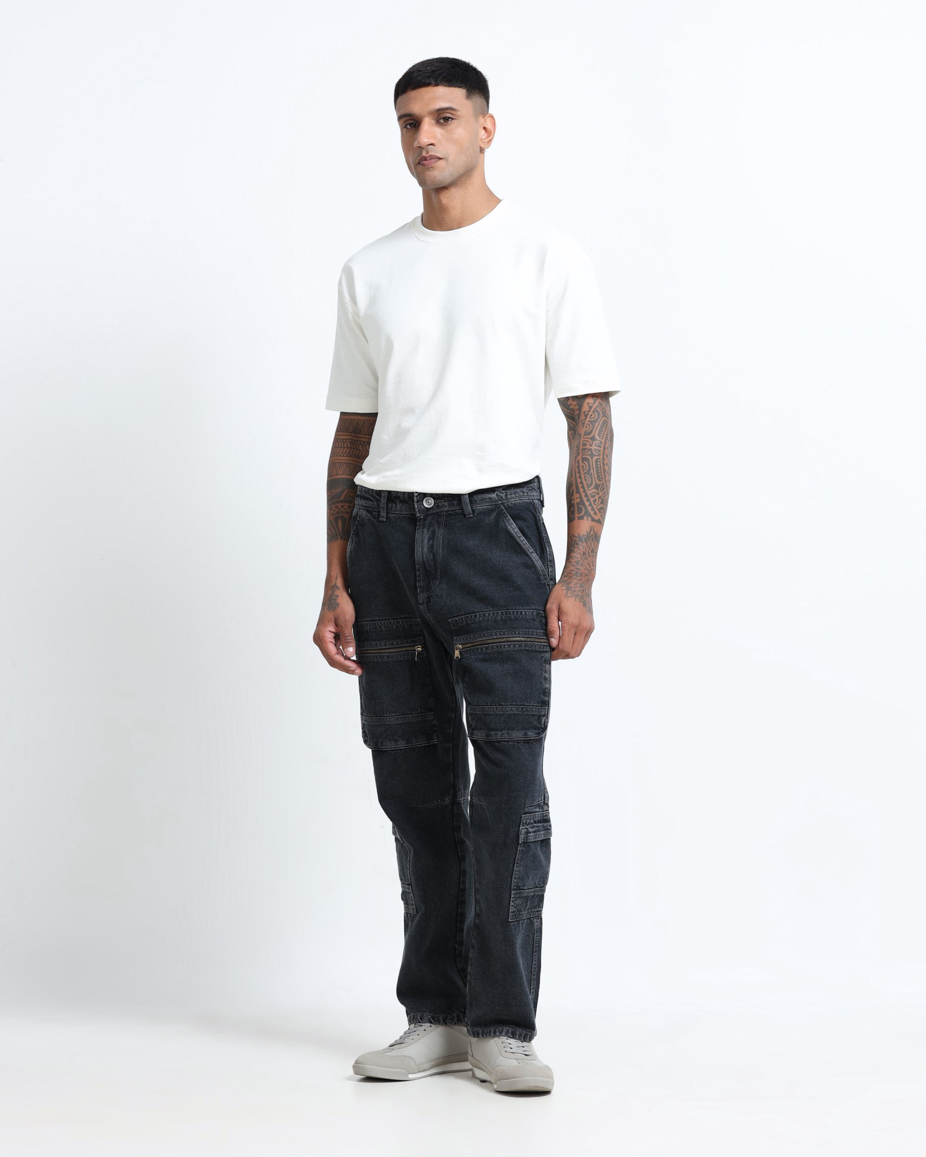 SHOW STOPPER BLACK DENIM - Relaxed fit