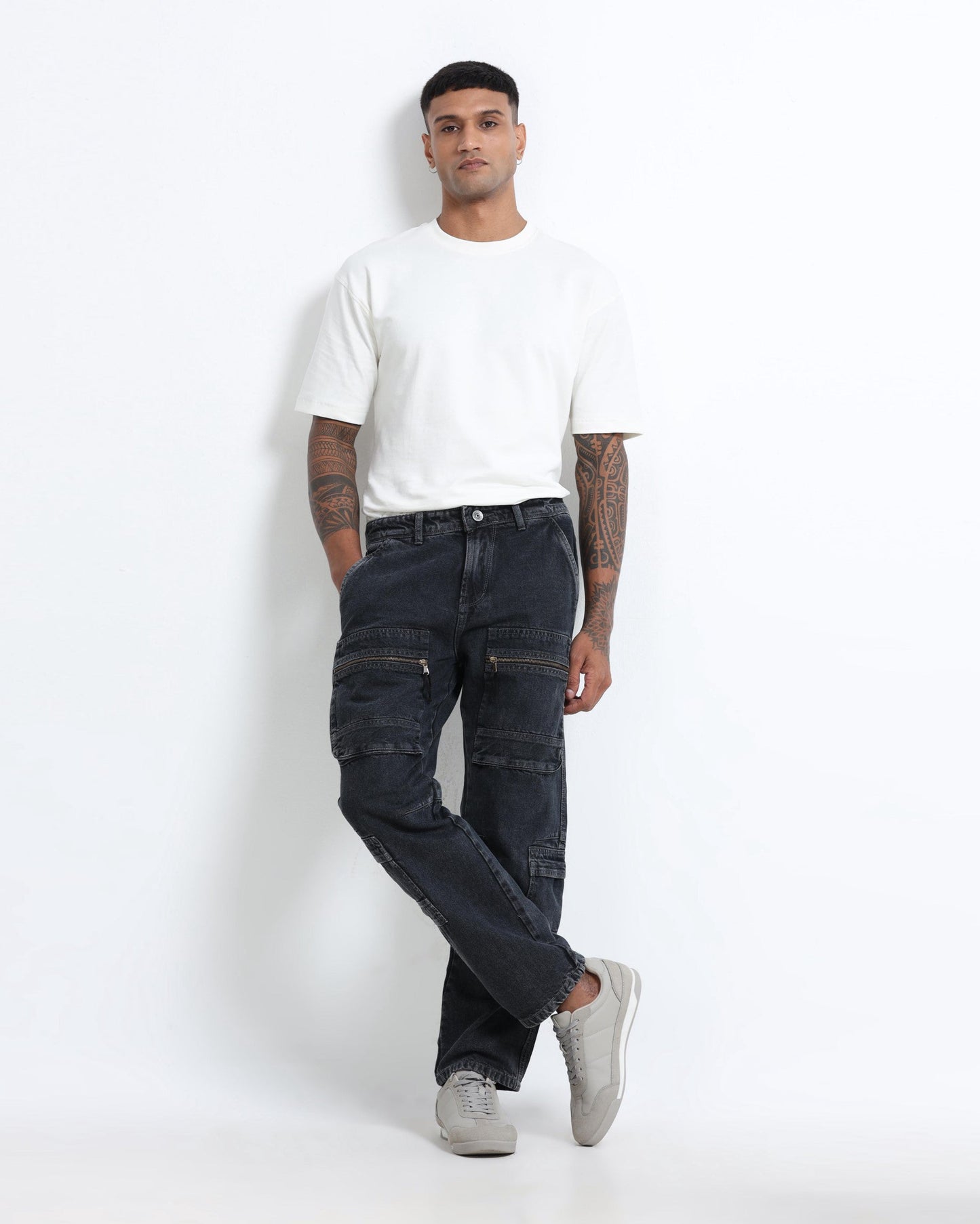 SHOW STOPPER BLACK DENIM - Relaxed fit