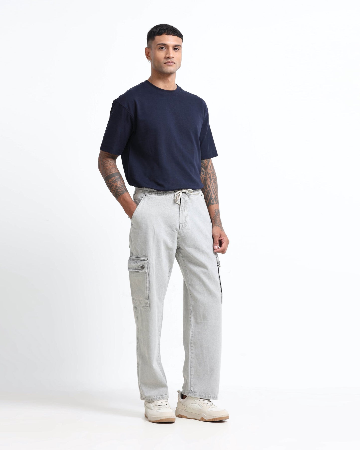 MAVERICK STEEL GREY DENIM - Relaxed fit