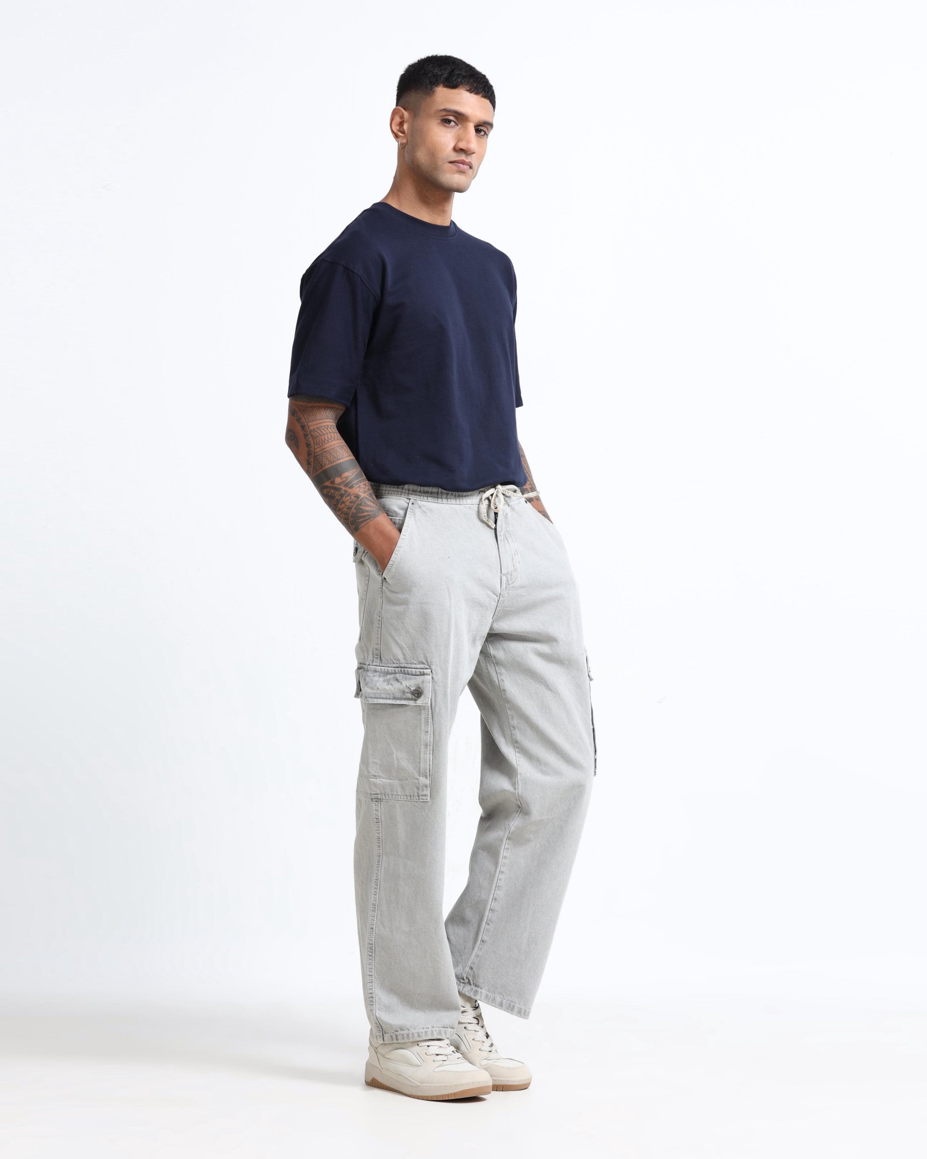 MAVERICK STEEL GREY DENIM - Relaxed fit