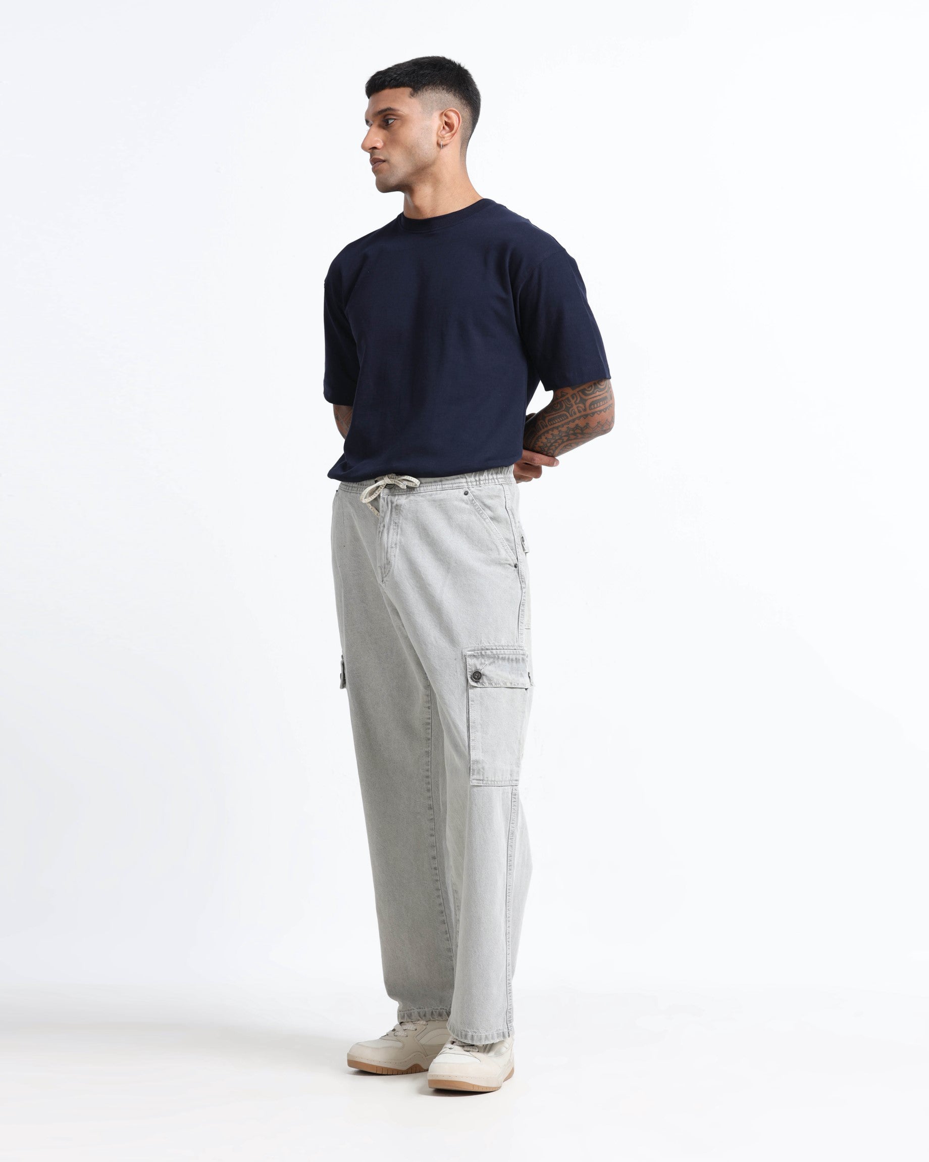 MAVERICK STEEL GREY DENIM - Relaxed fit