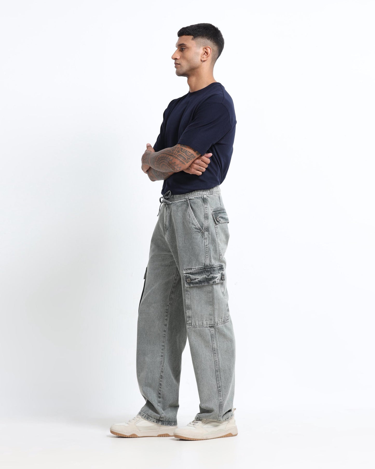 MAVERICK STONE GREY DENIM - Relaxed fit
