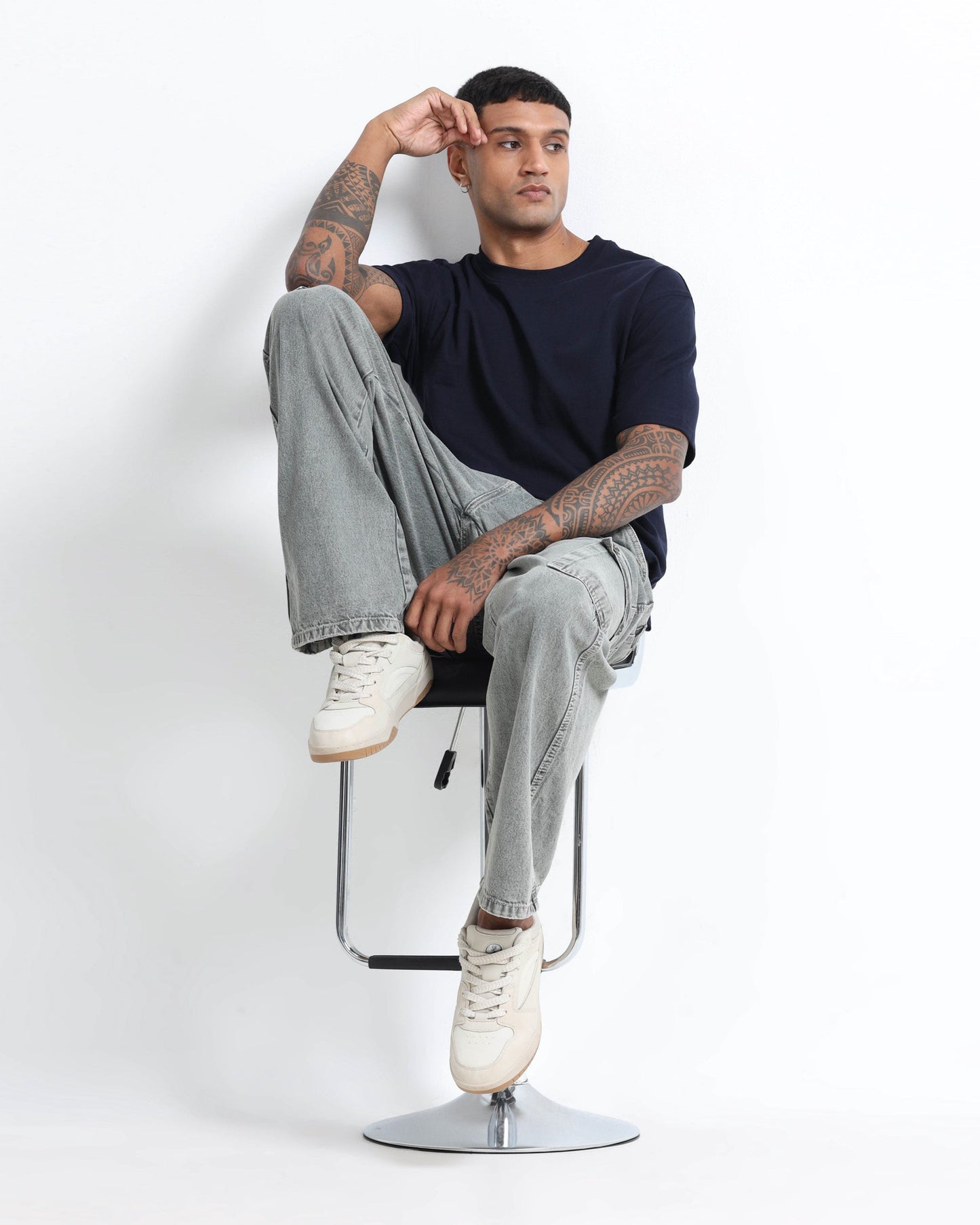 MAVERICK STONE GREY DENIM - Relaxed fit
