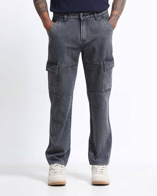 NOMAD CHARCOAL DENIM - Relaxed fit